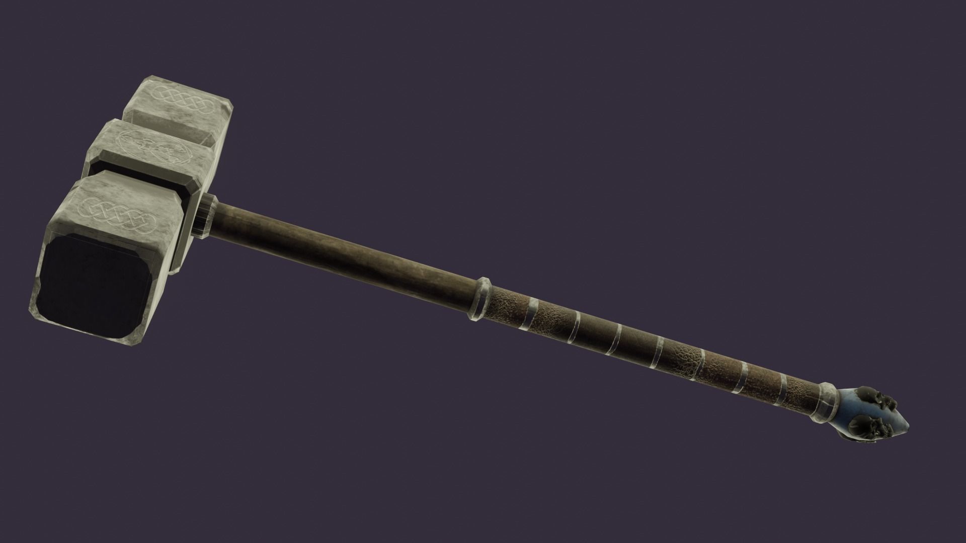 The Skull Hammer Low-poly 3D model_3