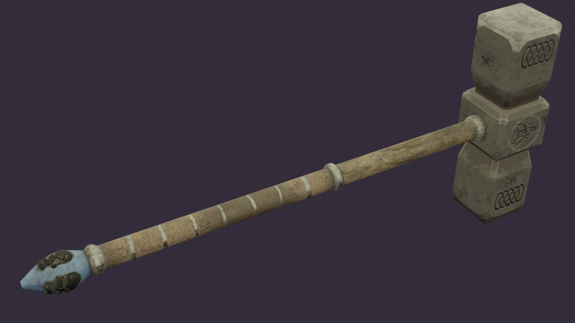 The Skull Hammer Low-poly 3D model_8