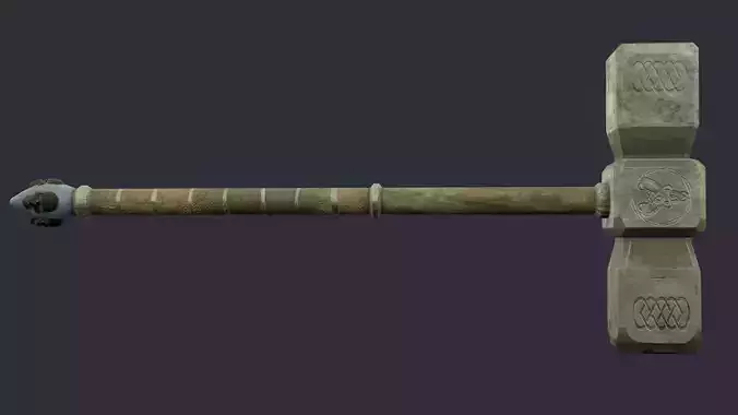 The Skull Hammer Low-poly 3D model