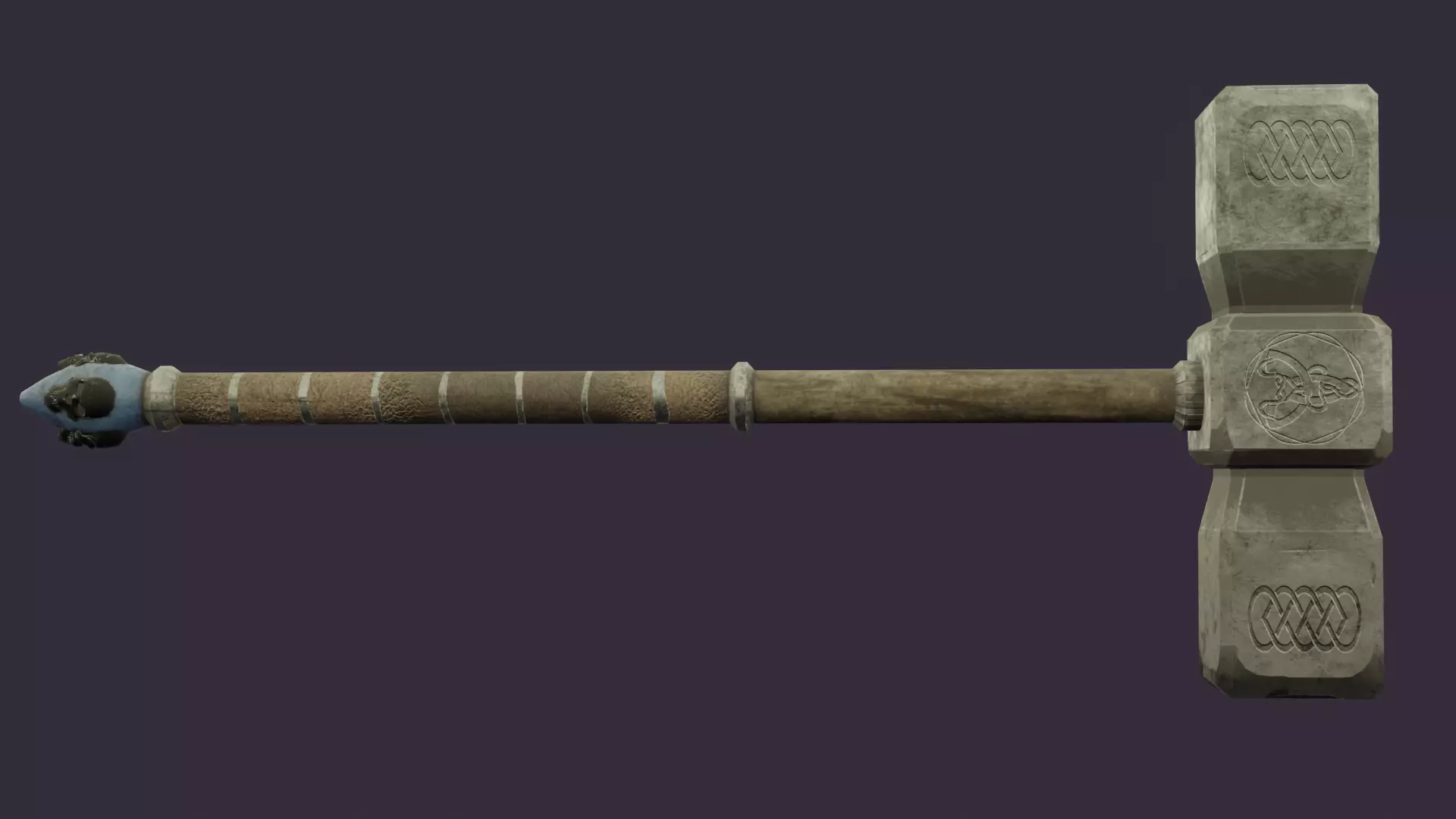 The Skull Hammer Low-poly 3D model_0