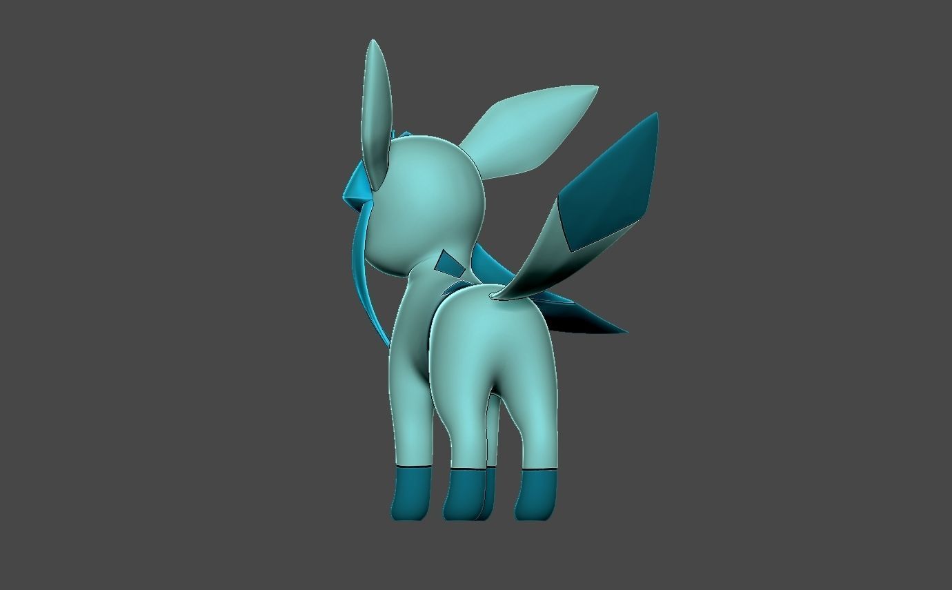 Pokemon glaceon 3D print model_7