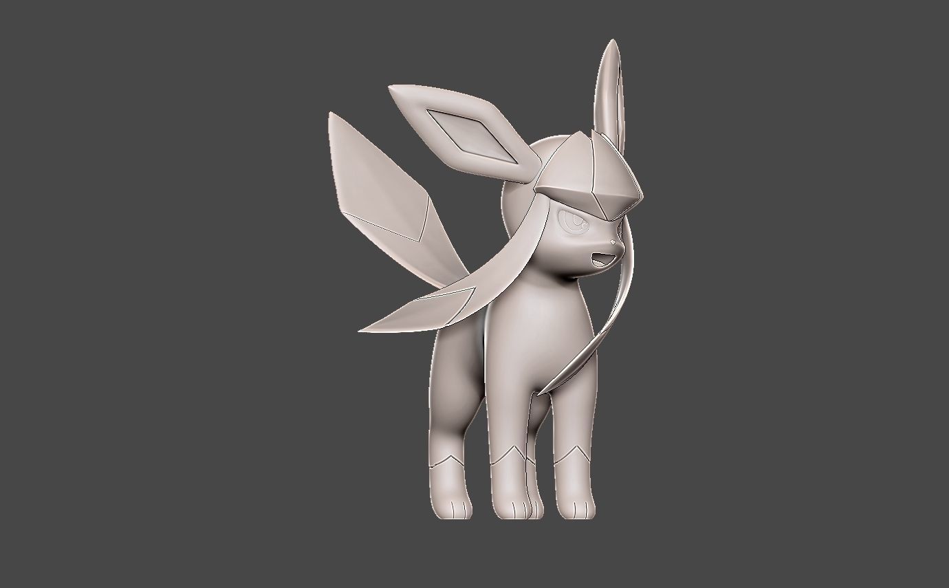 Pokemon glaceon 3D print model_4