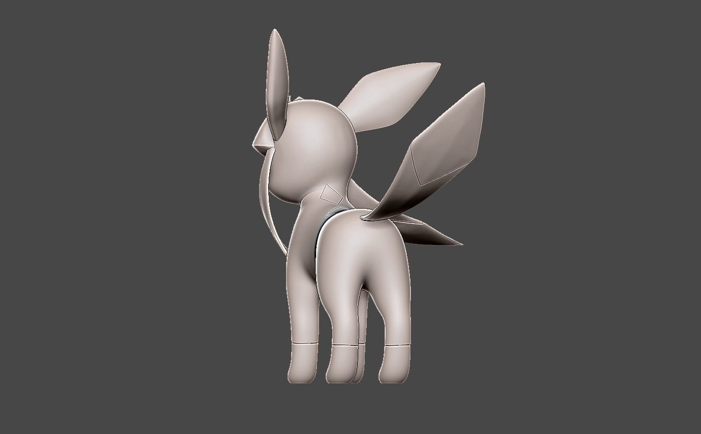 Pokemon glaceon 3D print model_8