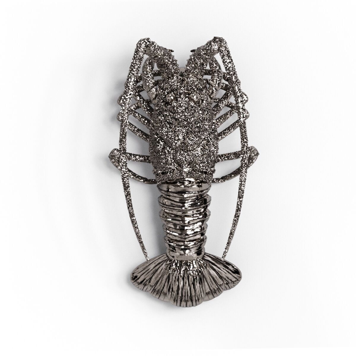 Lobster crabfish pendent 3D print model_3