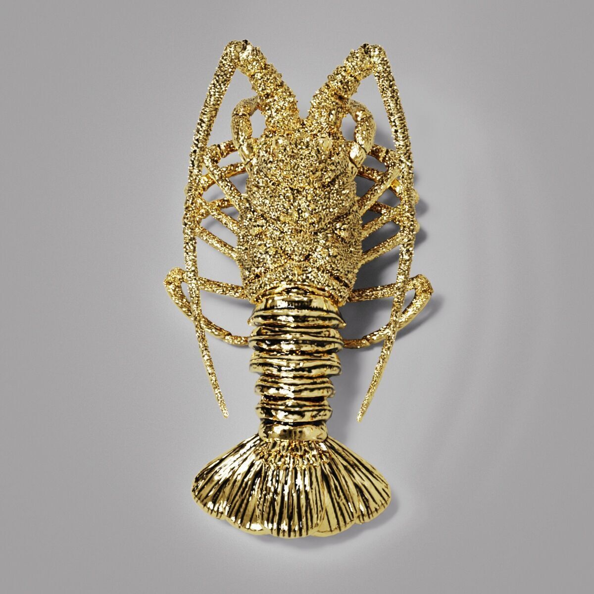 Lobster crabfish pendent 3D print model_4
