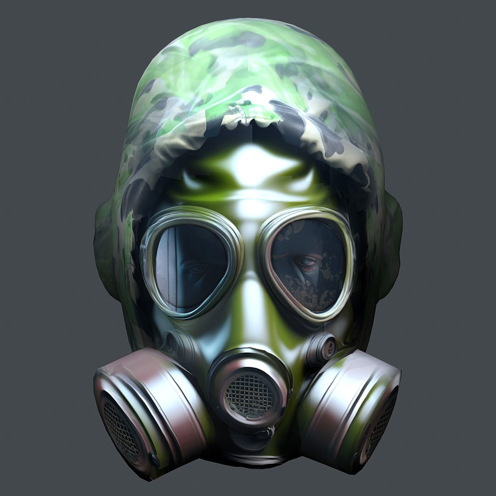 Helmet 3d model military combat Military Low-poly Low-poly 3D model_4