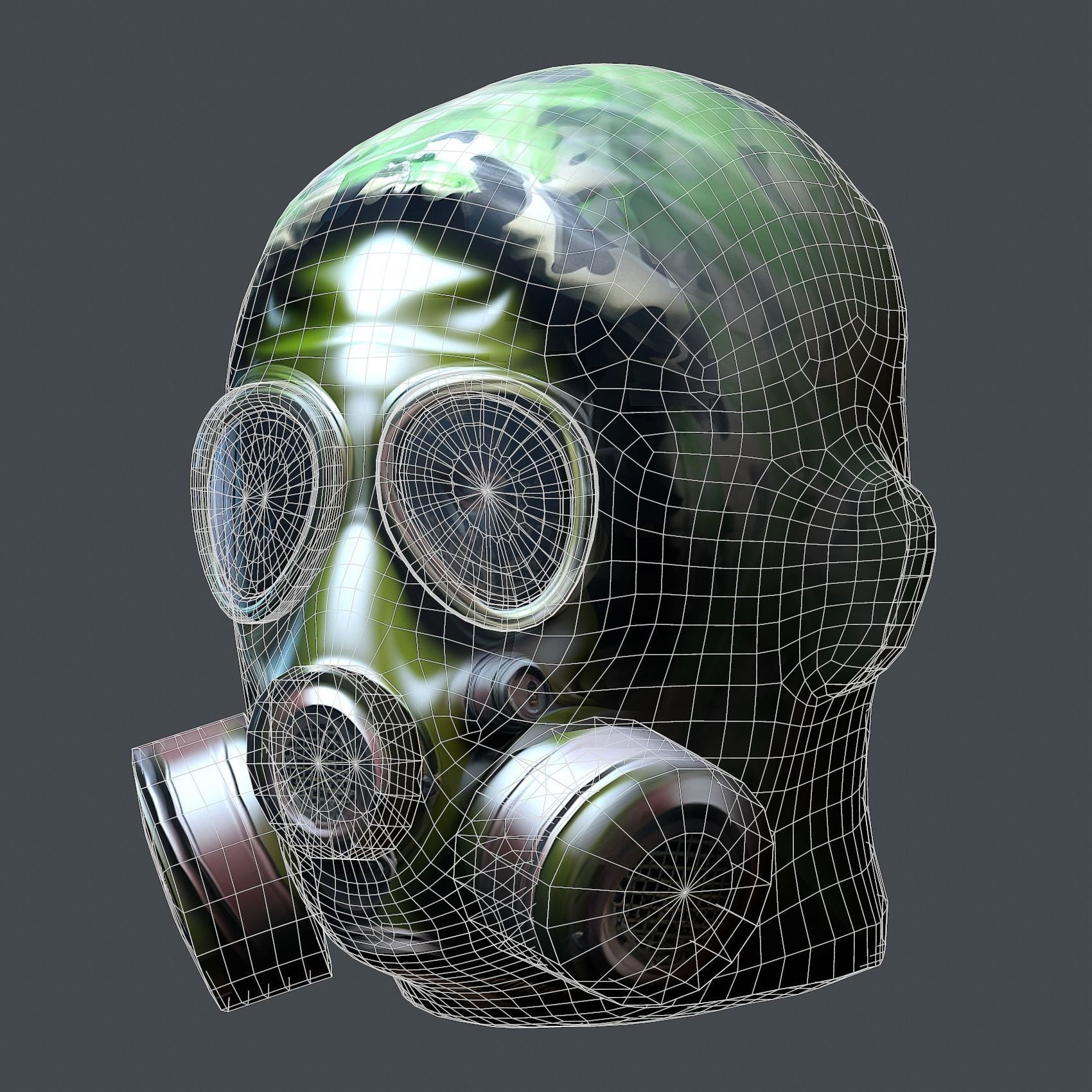 Helmet 3d model military combat Military Low-poly Low-poly 3D model_10