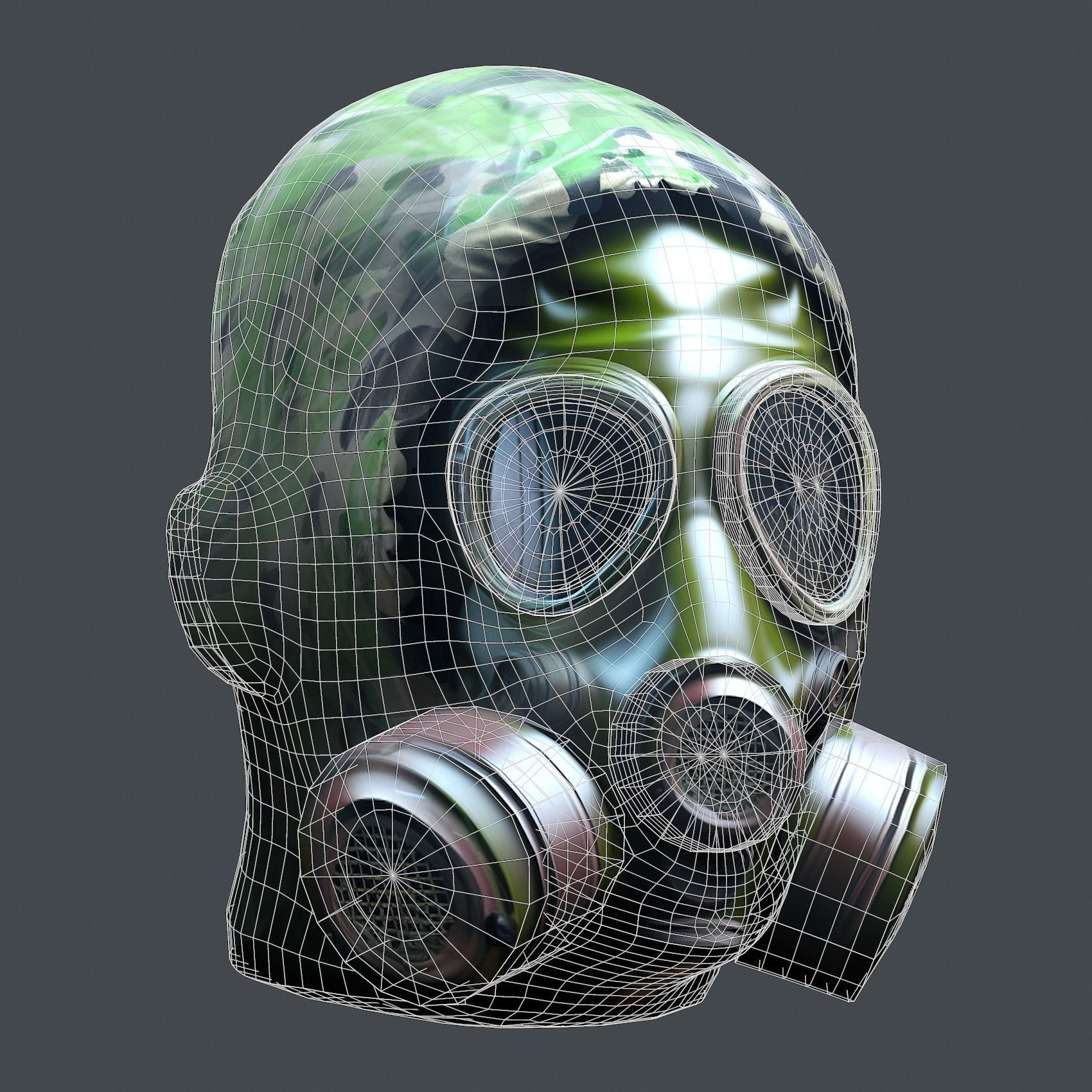 Helmet 3d model military combat Military Low-poly Low-poly 3D model_9