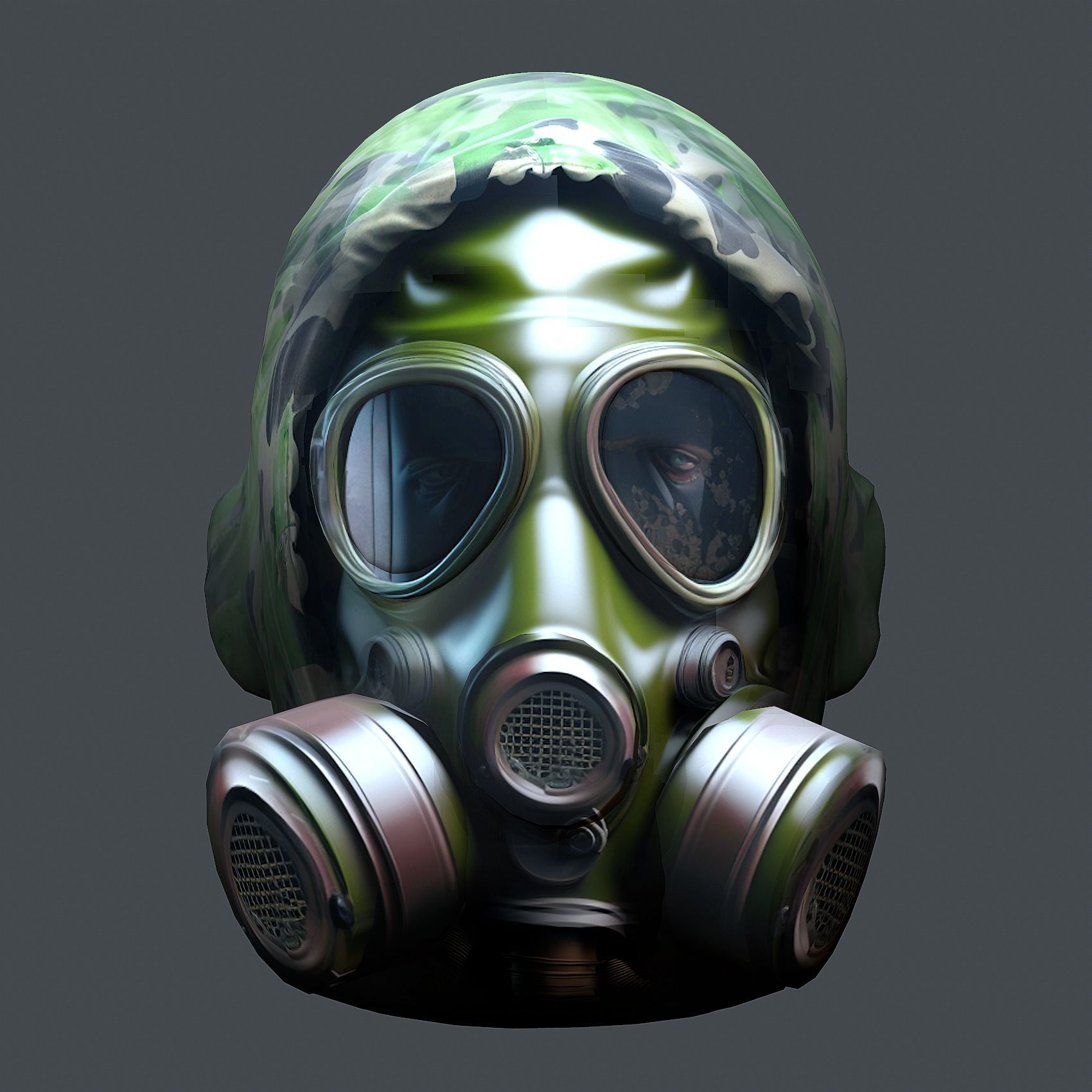 Helmet 3d model military combat Military Low-poly Low-poly 3D model_1