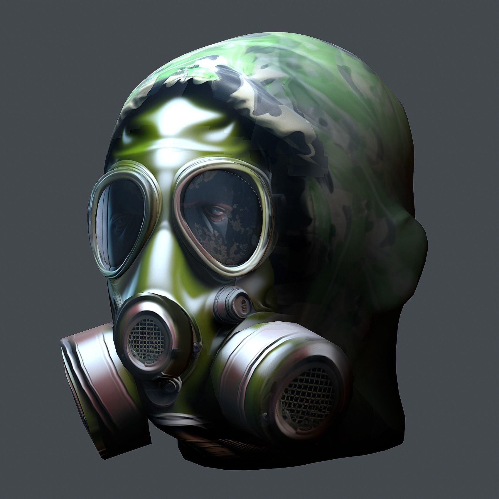 Helmet 3d model military combat Military Low-poly Low-poly 3D model_3