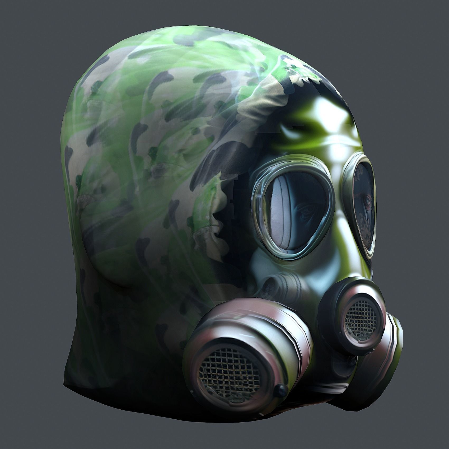Helmet 3d model military combat Military Low-poly Low-poly 3D model_6
