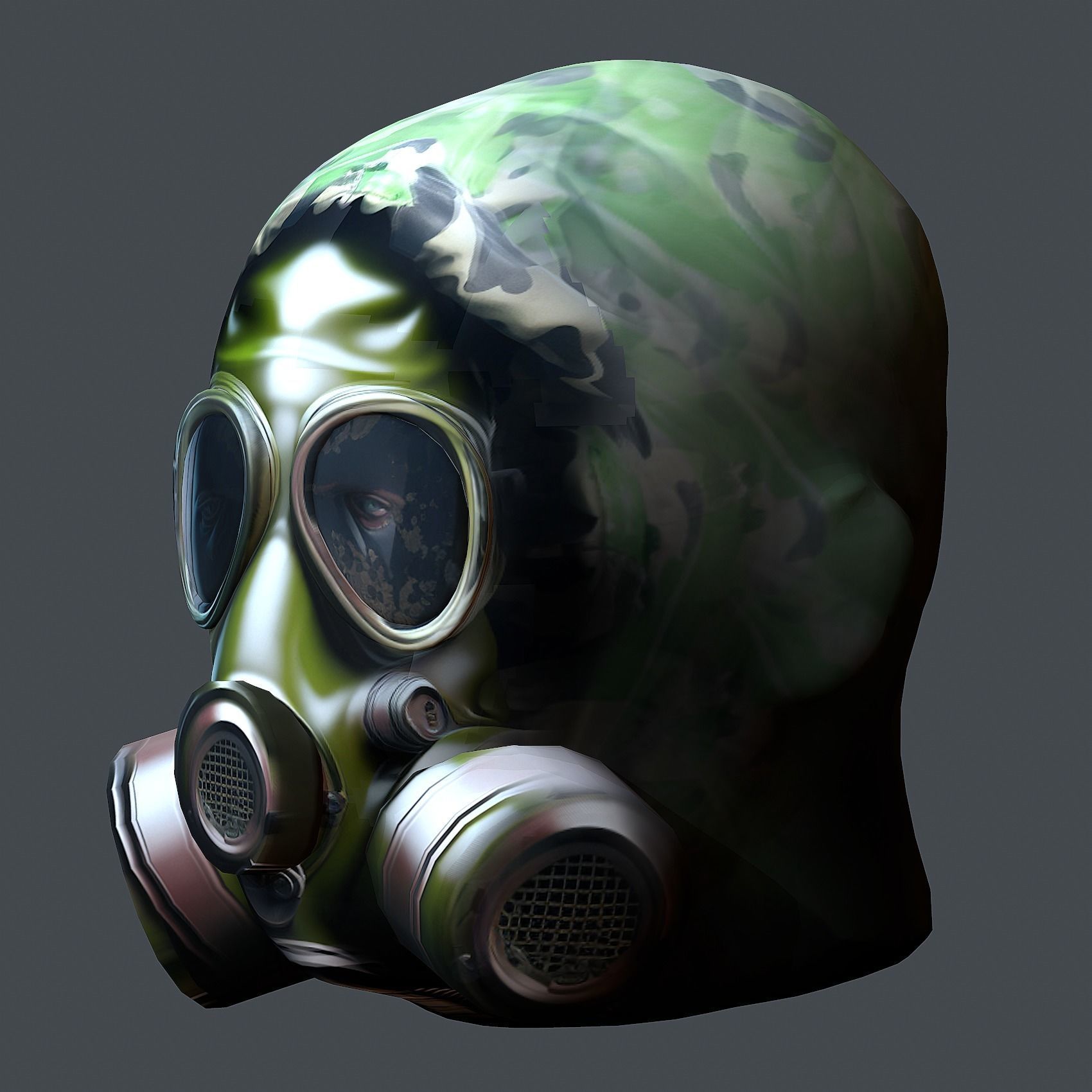 Helmet 3d model military combat Military Low-poly Low-poly 3D model_7