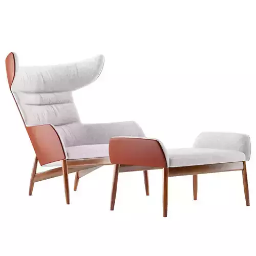 Armchair Beatrix Lounge with Ottoman
