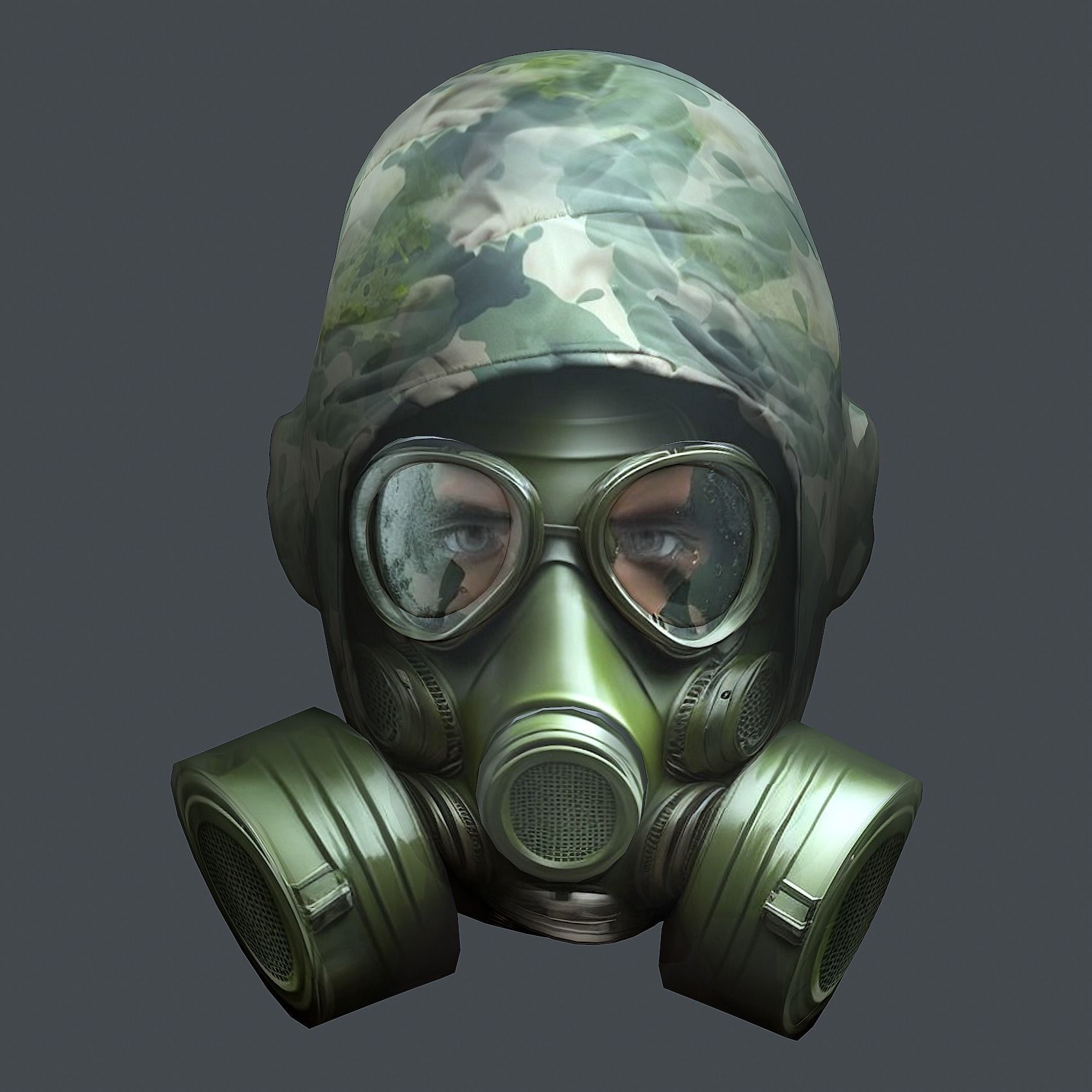 Helmet 3d model military combat Military Low-poly Low-poly 3D model_4