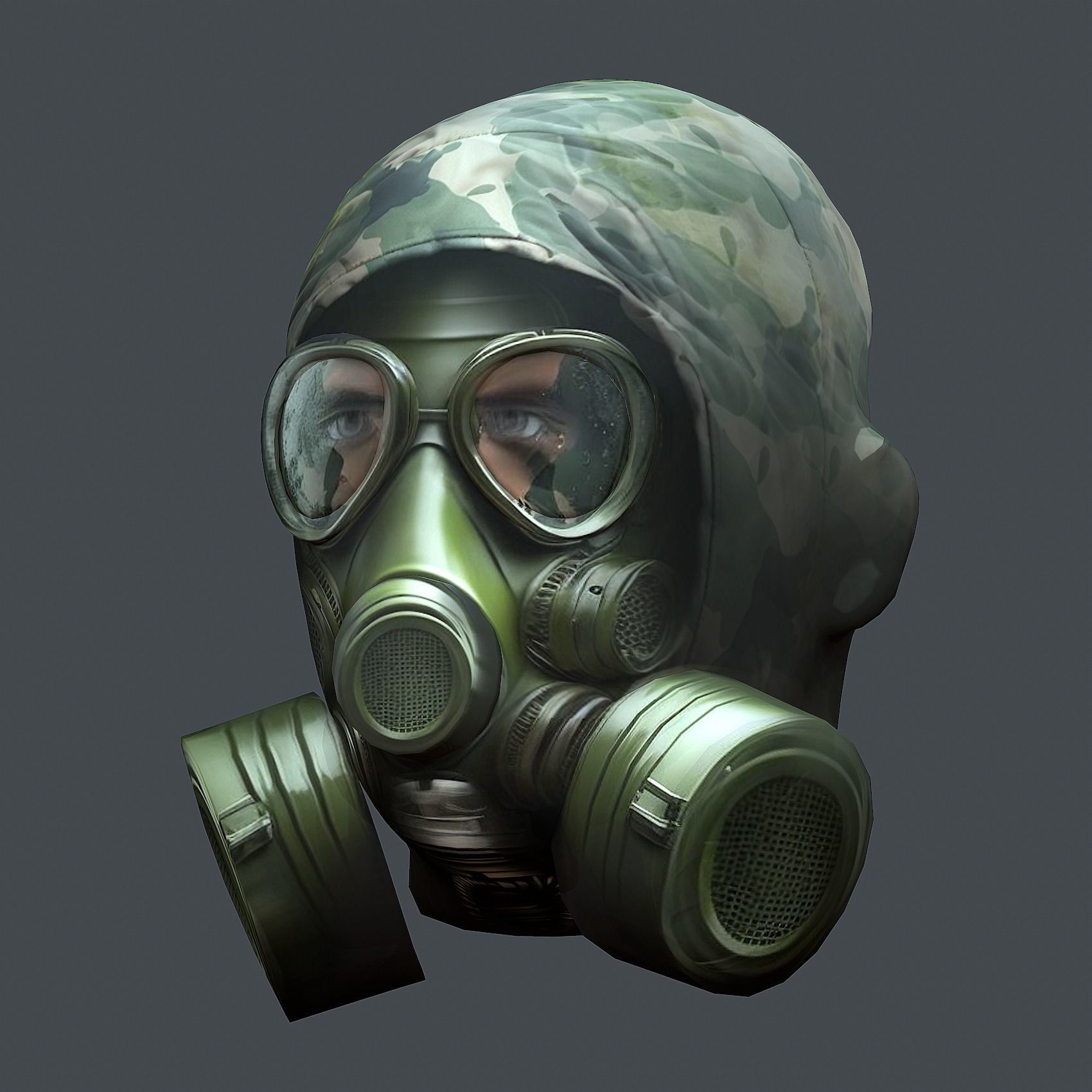 Helmet 3d model military combat Military Low-poly Low-poly 3D model_3