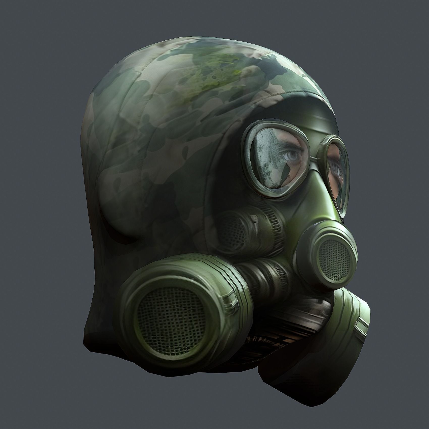 Helmet 3d model military combat Military Low-poly Low-poly 3D model_6