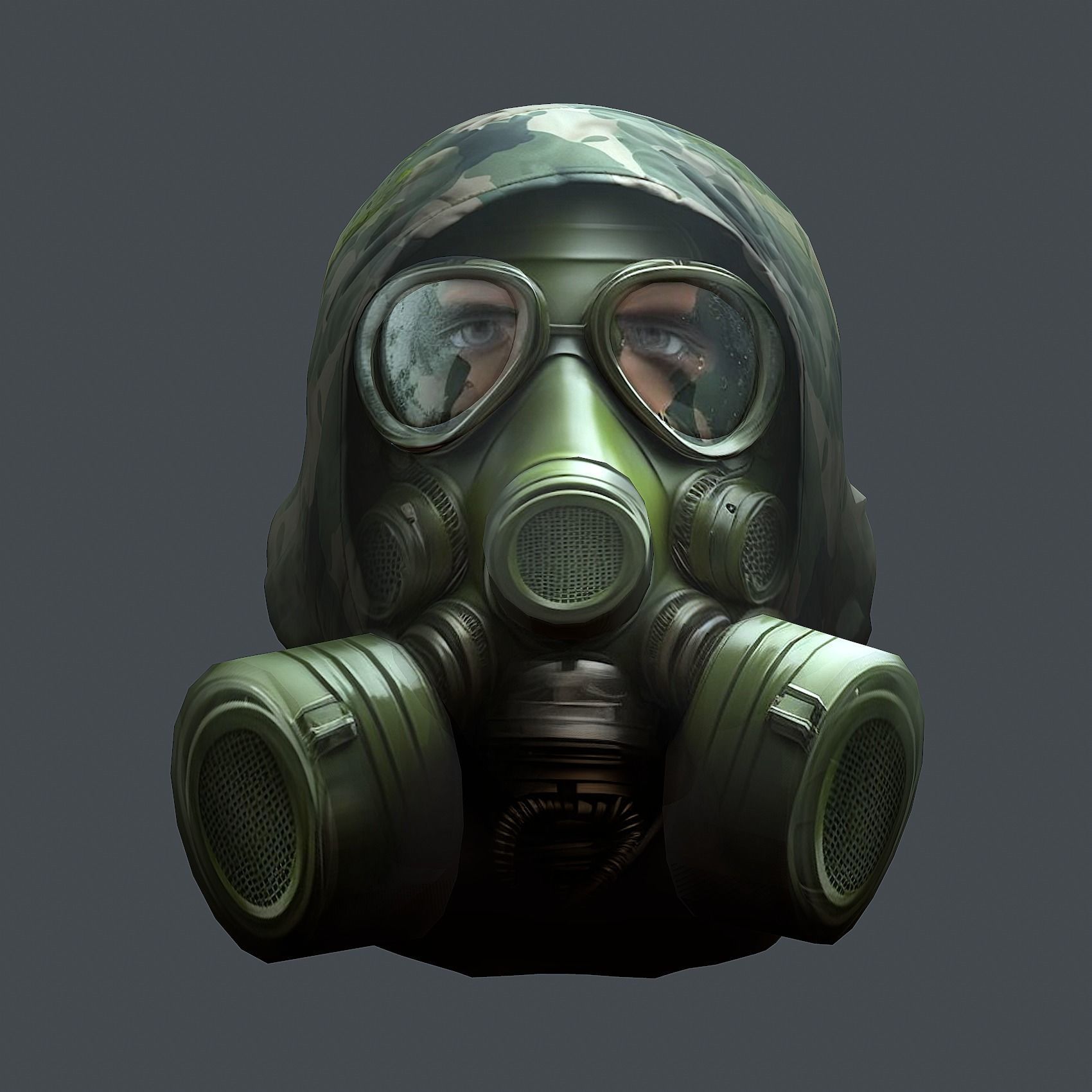 Helmet 3d model military combat Military Low-poly Low-poly 3D model_5