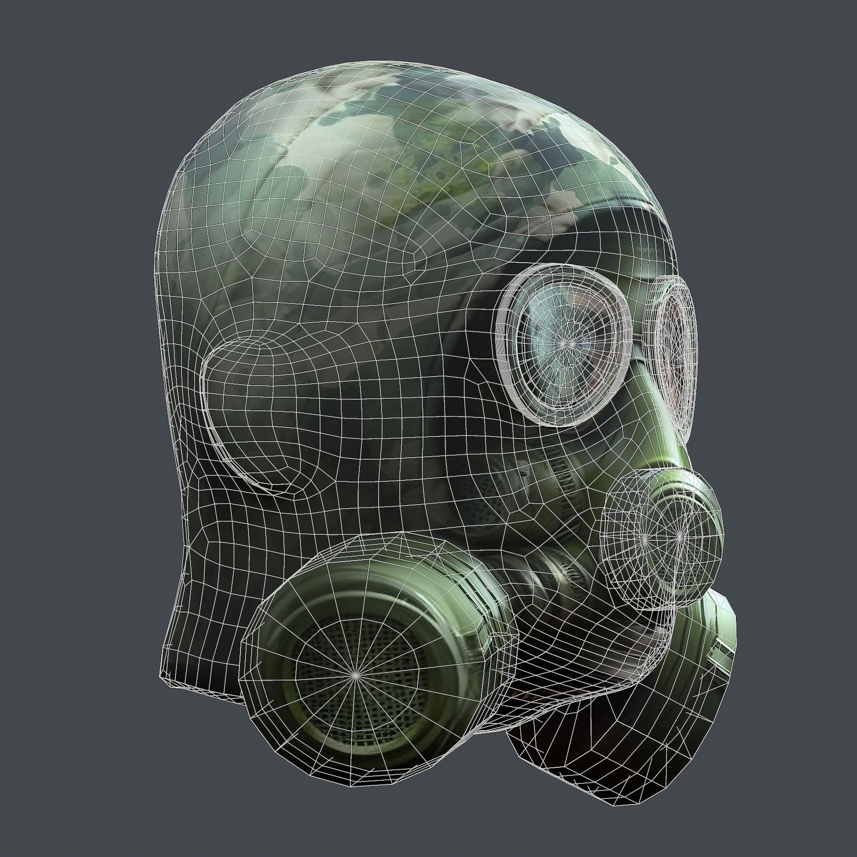 Helmet 3d model military combat Military Low-poly Low-poly 3D model_10