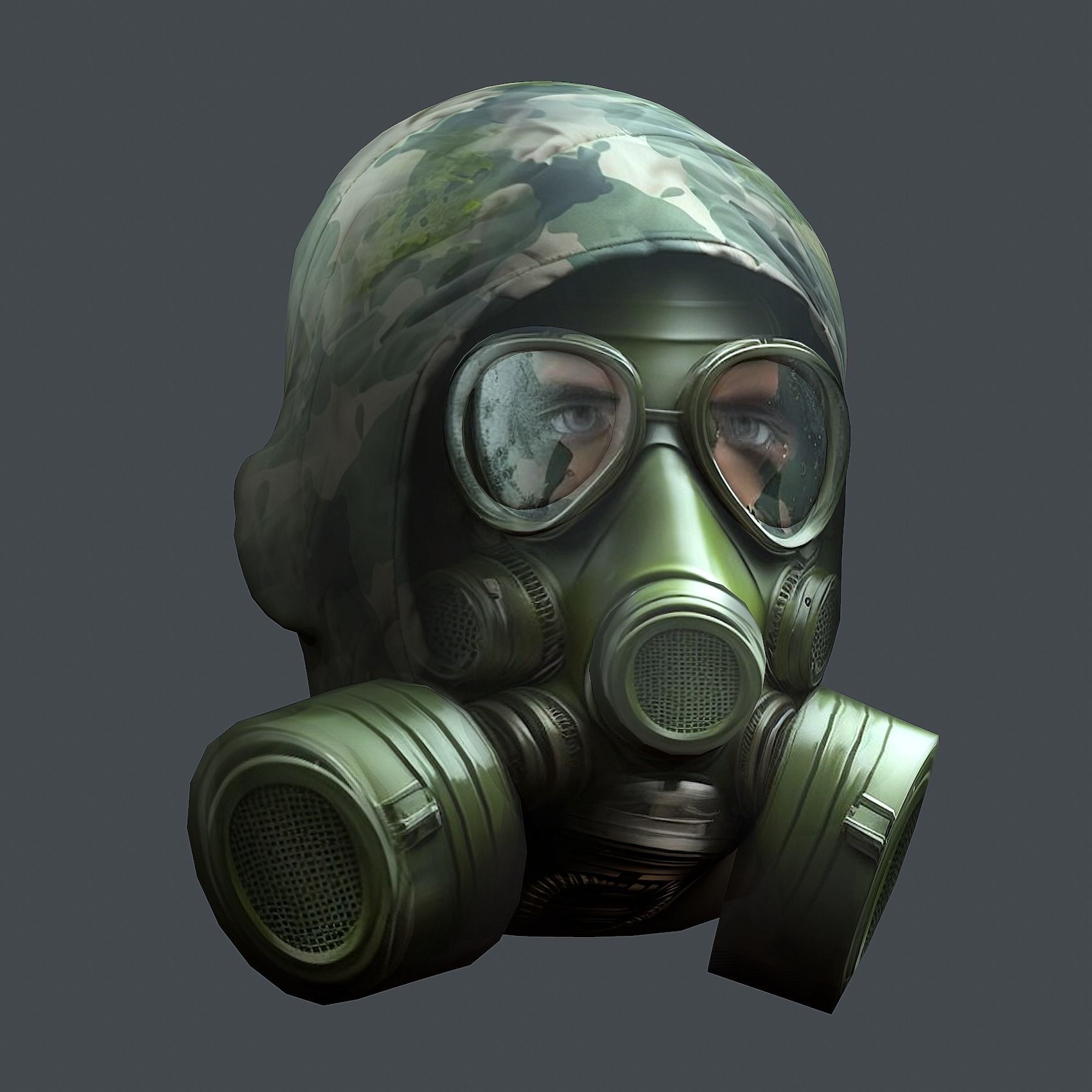 Helmet 3d model military combat Military Low-poly Low-poly 3D model_2