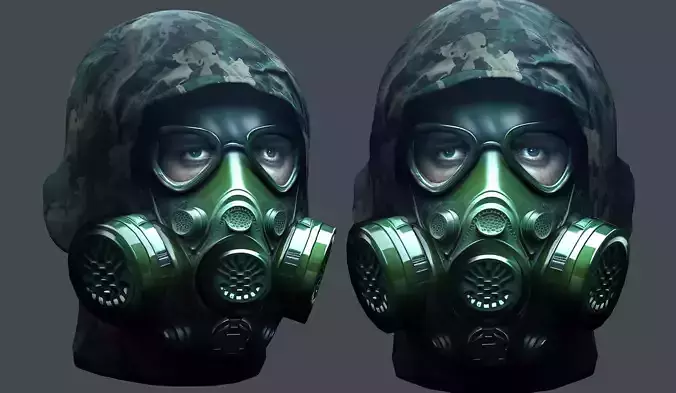 Helmet 3d model military combat Military Low-poly