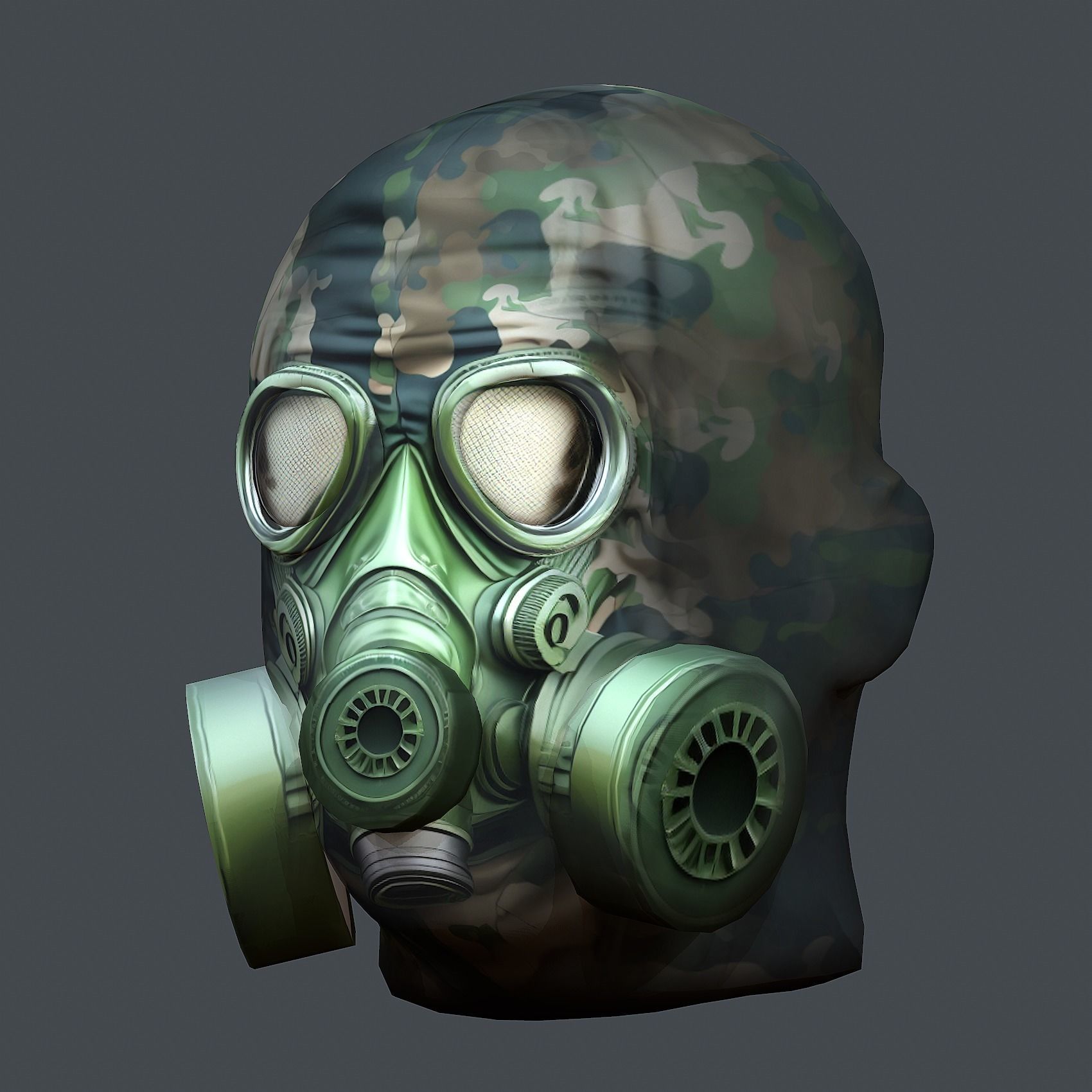 Helmet 3d model military combat Military Low-poly Low-poly 3D model_3