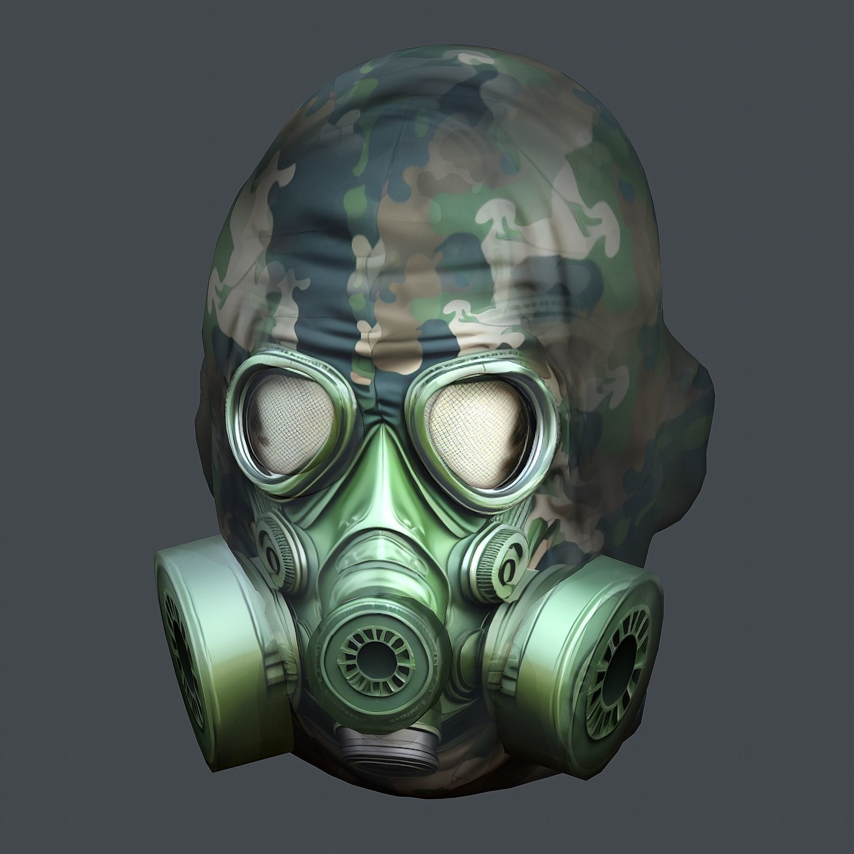 Helmet 3d model military combat Military Low-poly Low-poly 3D model_4