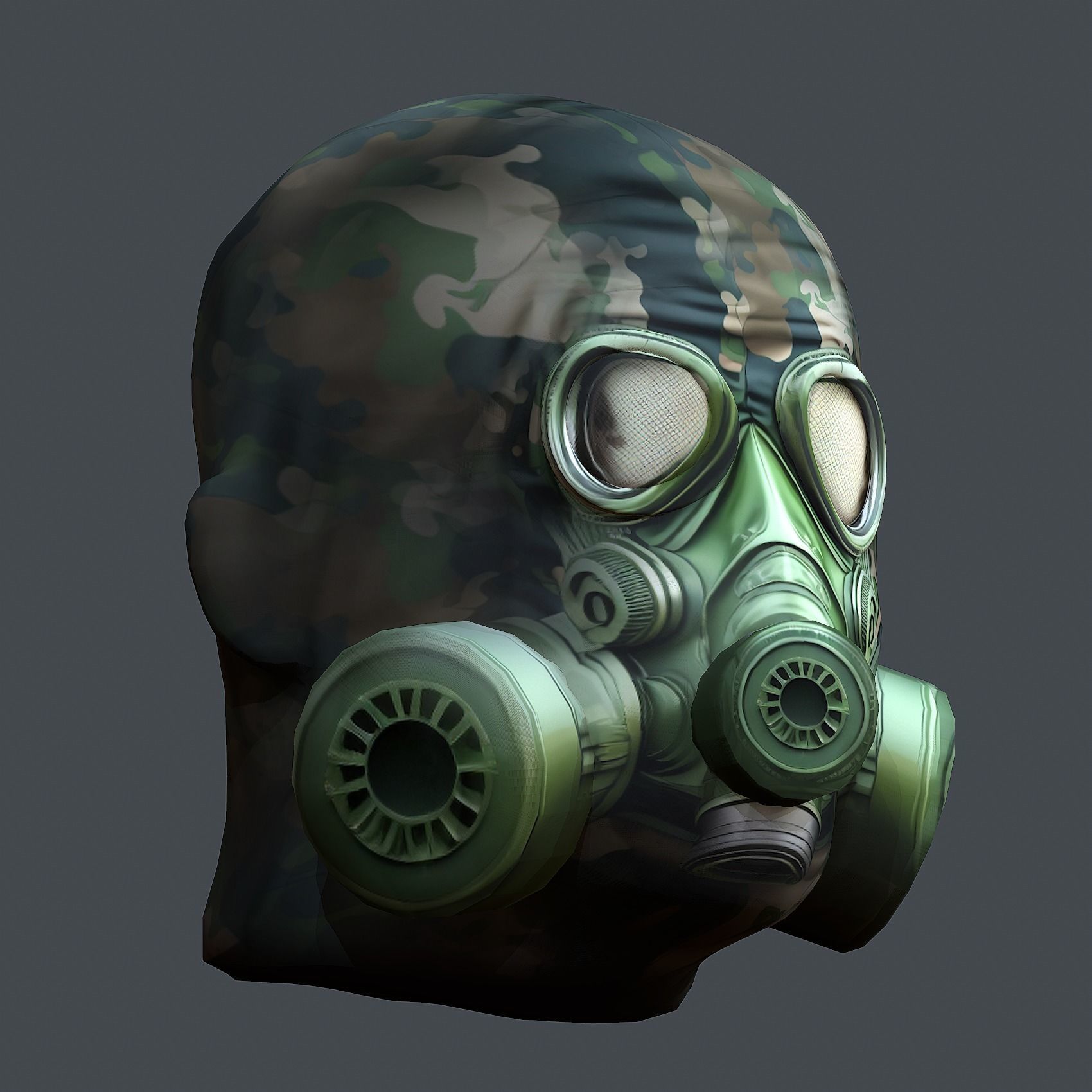 Helmet 3d model military combat Military Low-poly Low-poly 3D model_6