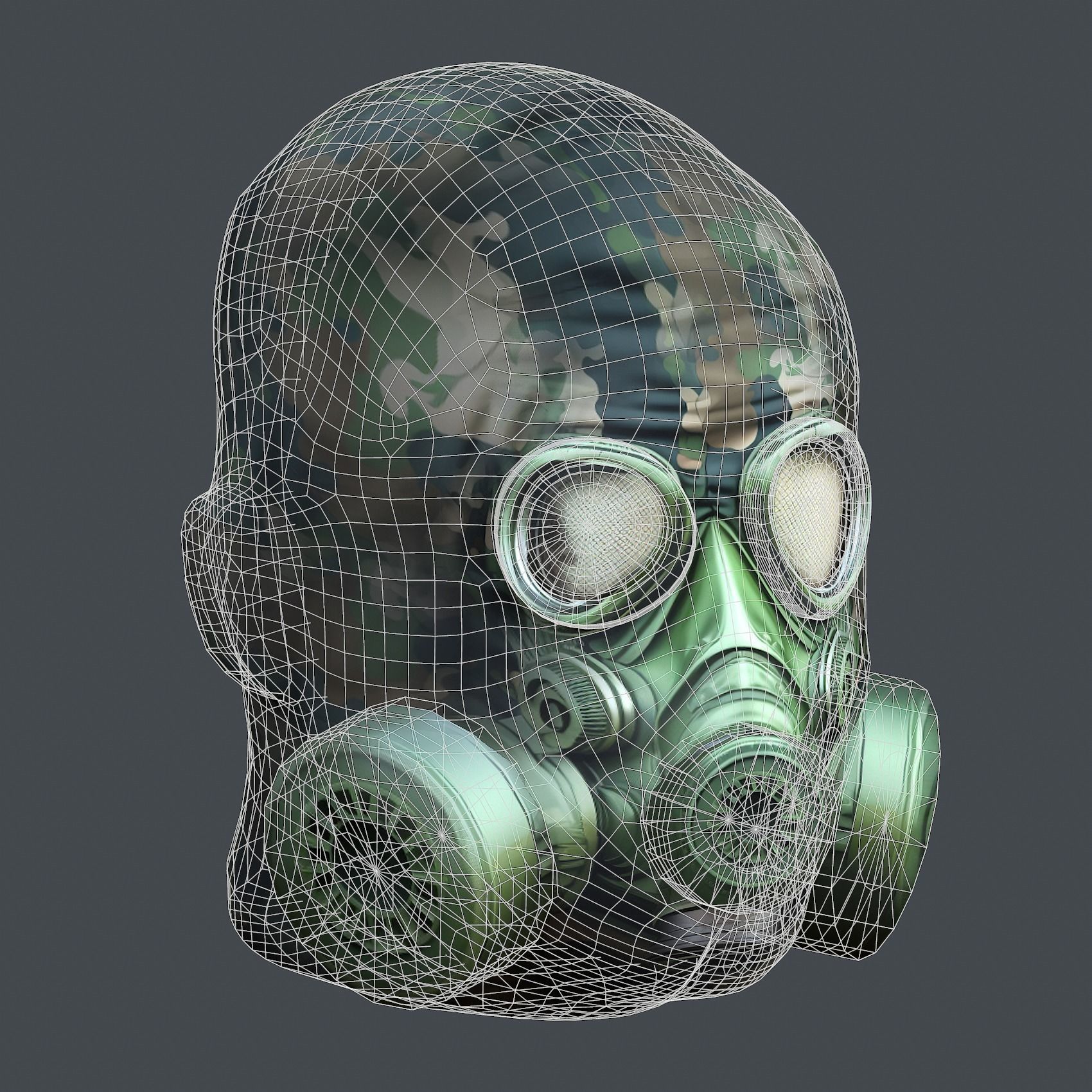 Helmet 3d model military combat Military Low-poly Low-poly 3D model_11