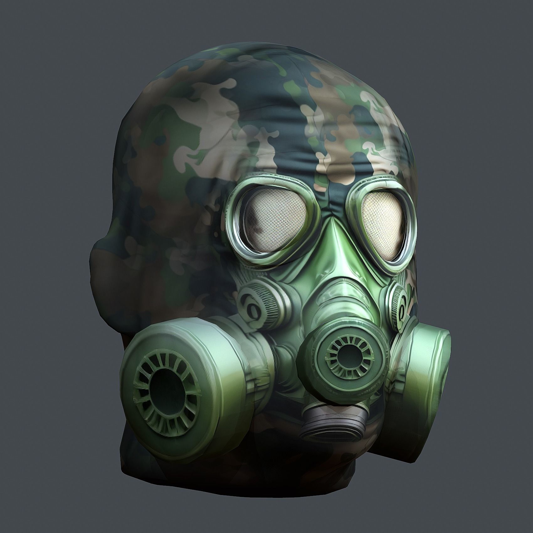 Helmet 3d model military combat Military Low-poly Low-poly 3D model_2
