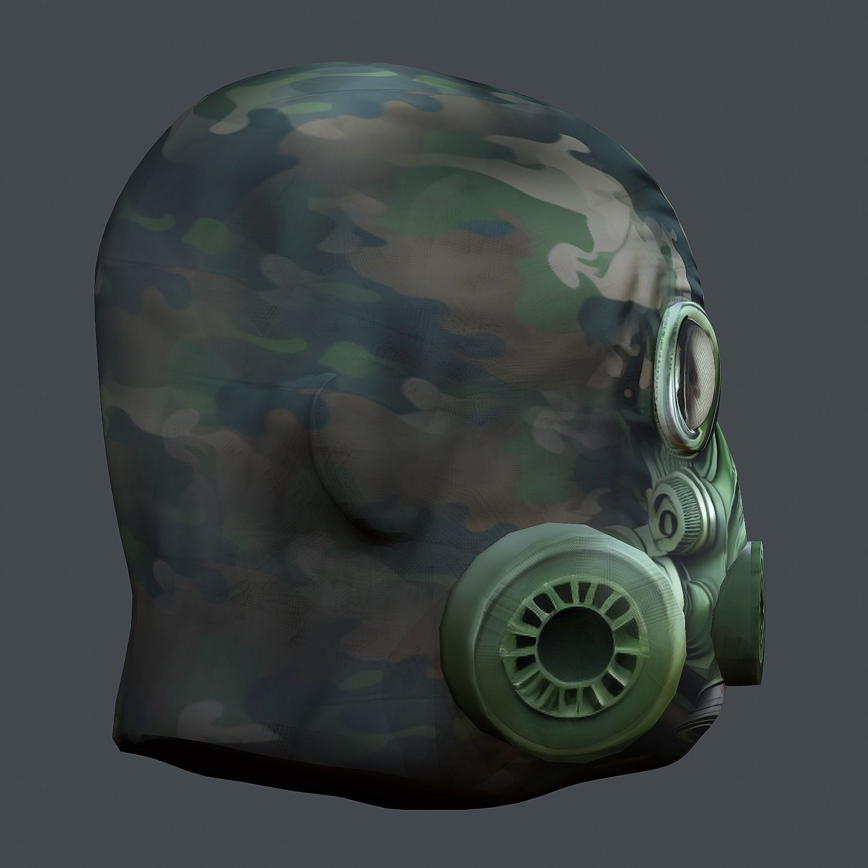 Helmet 3d model military combat Military Low-poly Low-poly 3D model_7