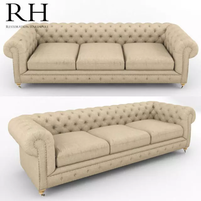 Kensington Upholstered Sofa RH Free 3D model_0