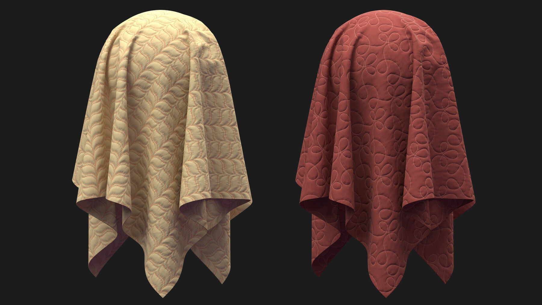 10 Textures of quilted fabrics  SBSAR  PNG 4K Texture_5