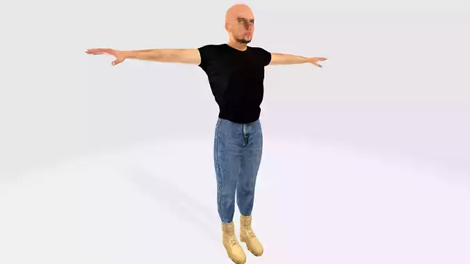 3D Model - Game Ready Male Character Low-poly 3D model