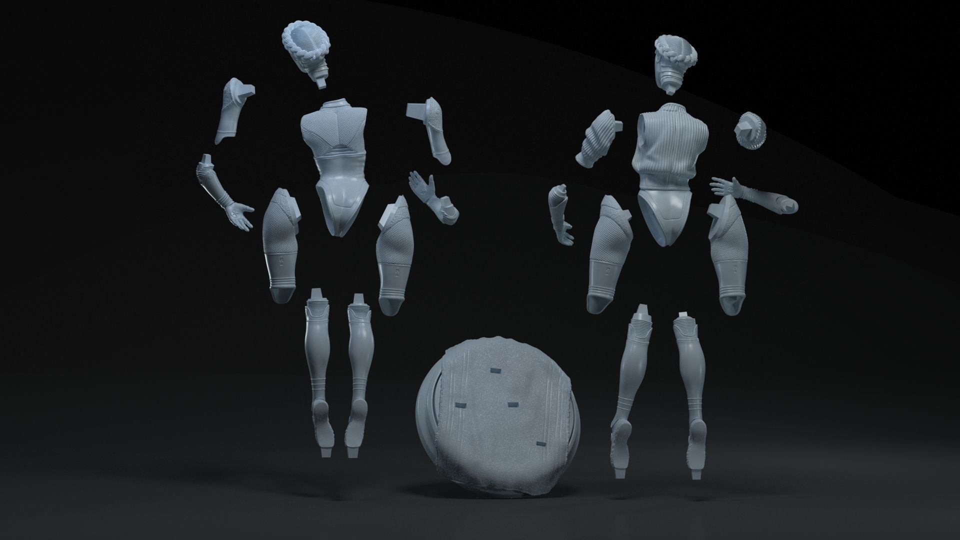 Atomic Heart Twins ready to print 3D print model_3