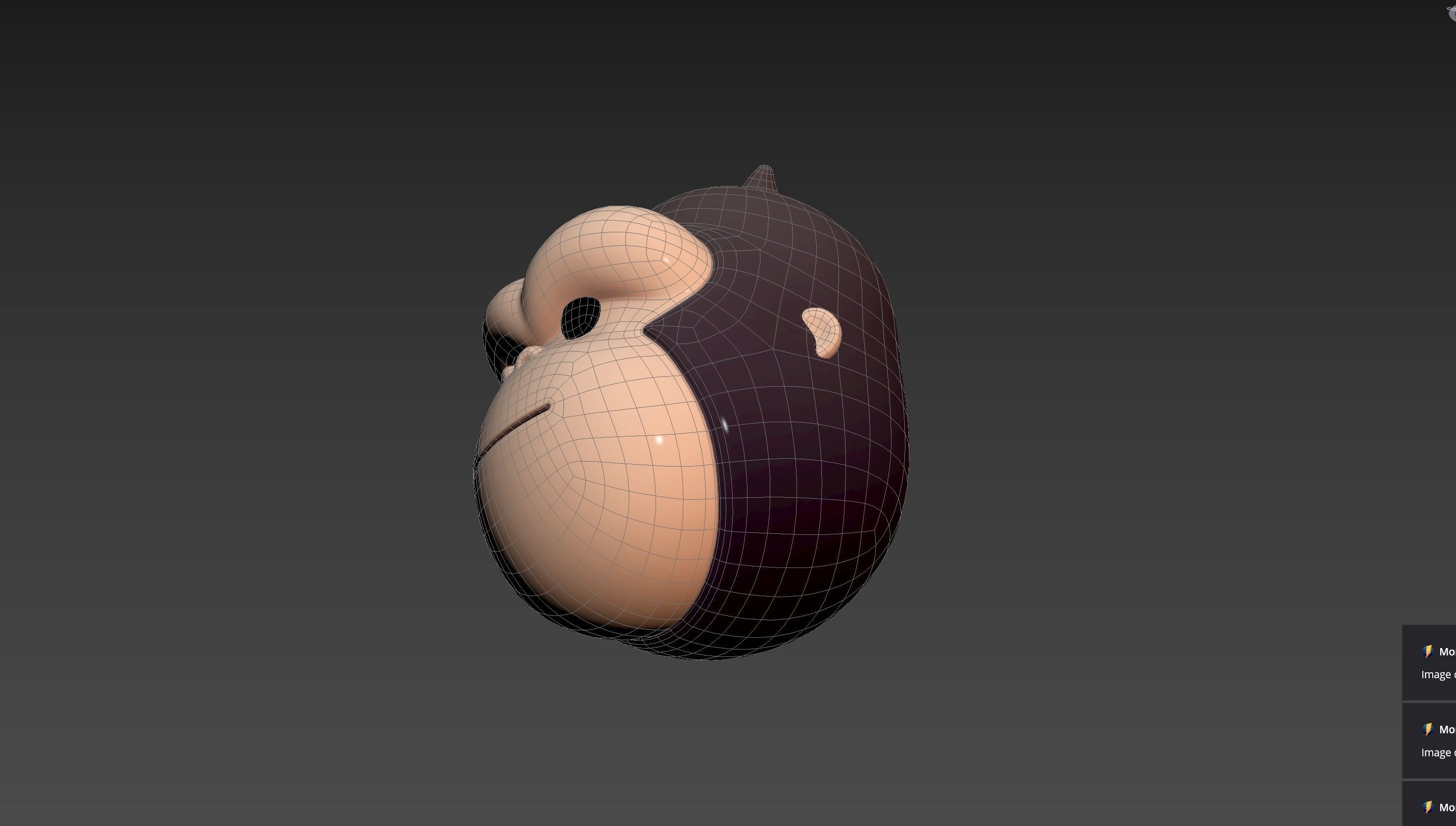 Prop238 Gorilla Head 3D model_28