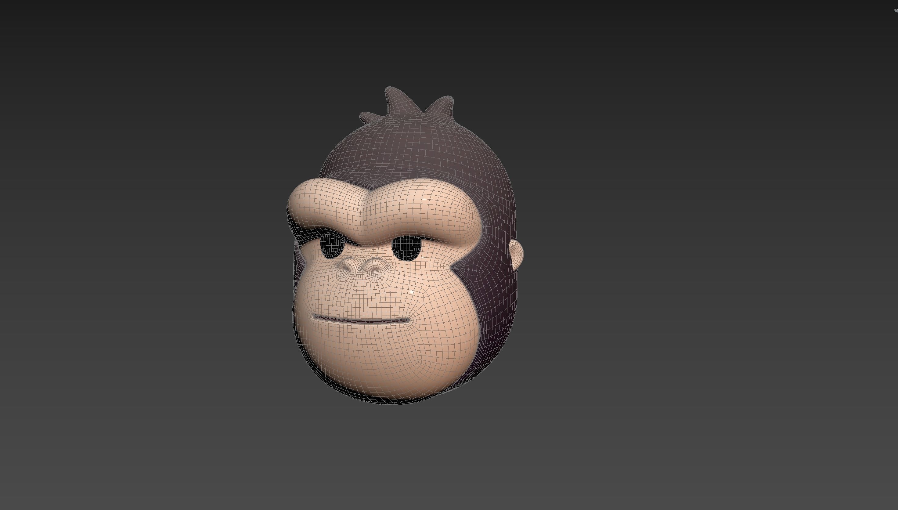 Prop238 Gorilla Head 3D model_12