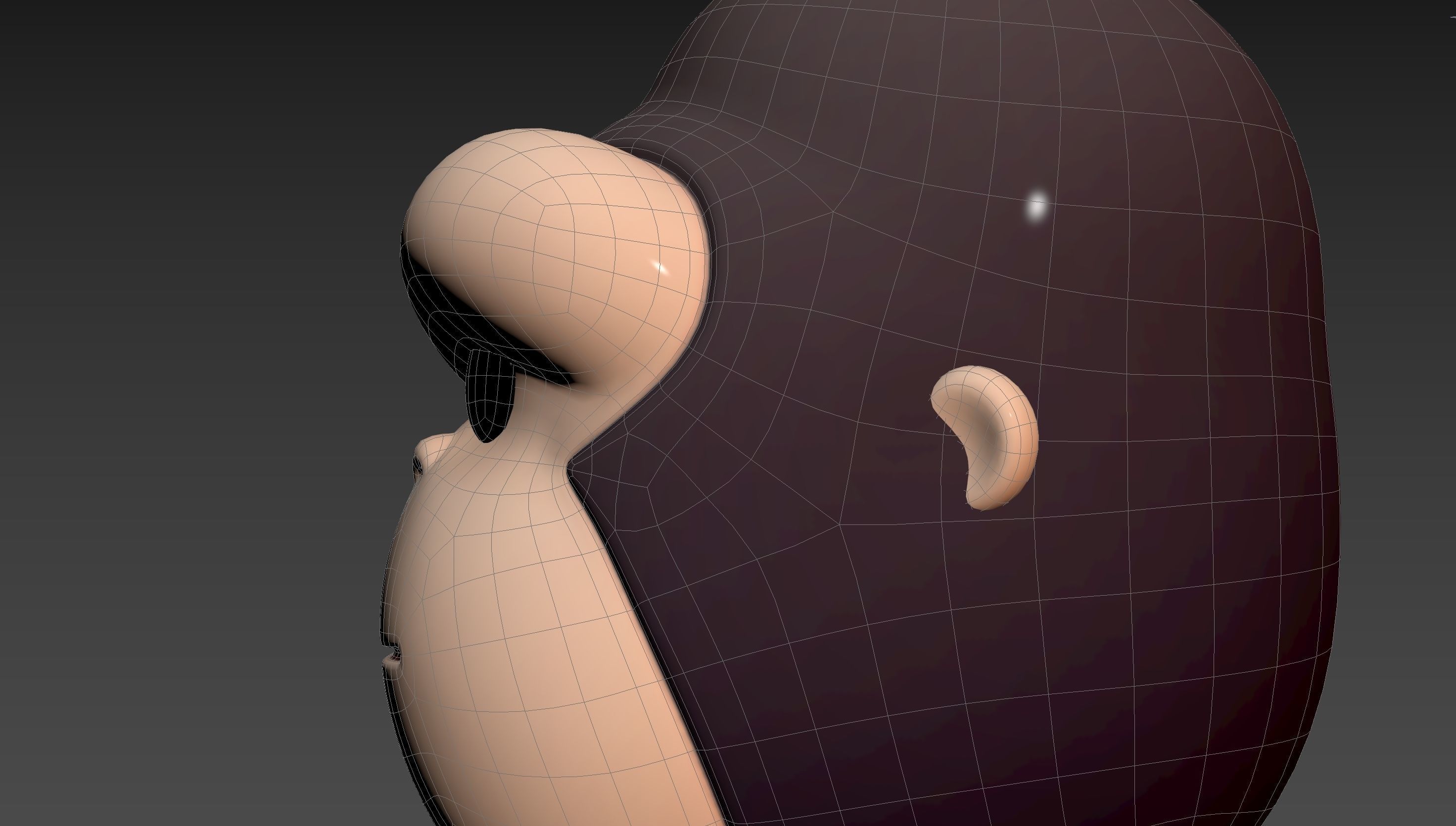 Prop238 Gorilla Head 3D model_30