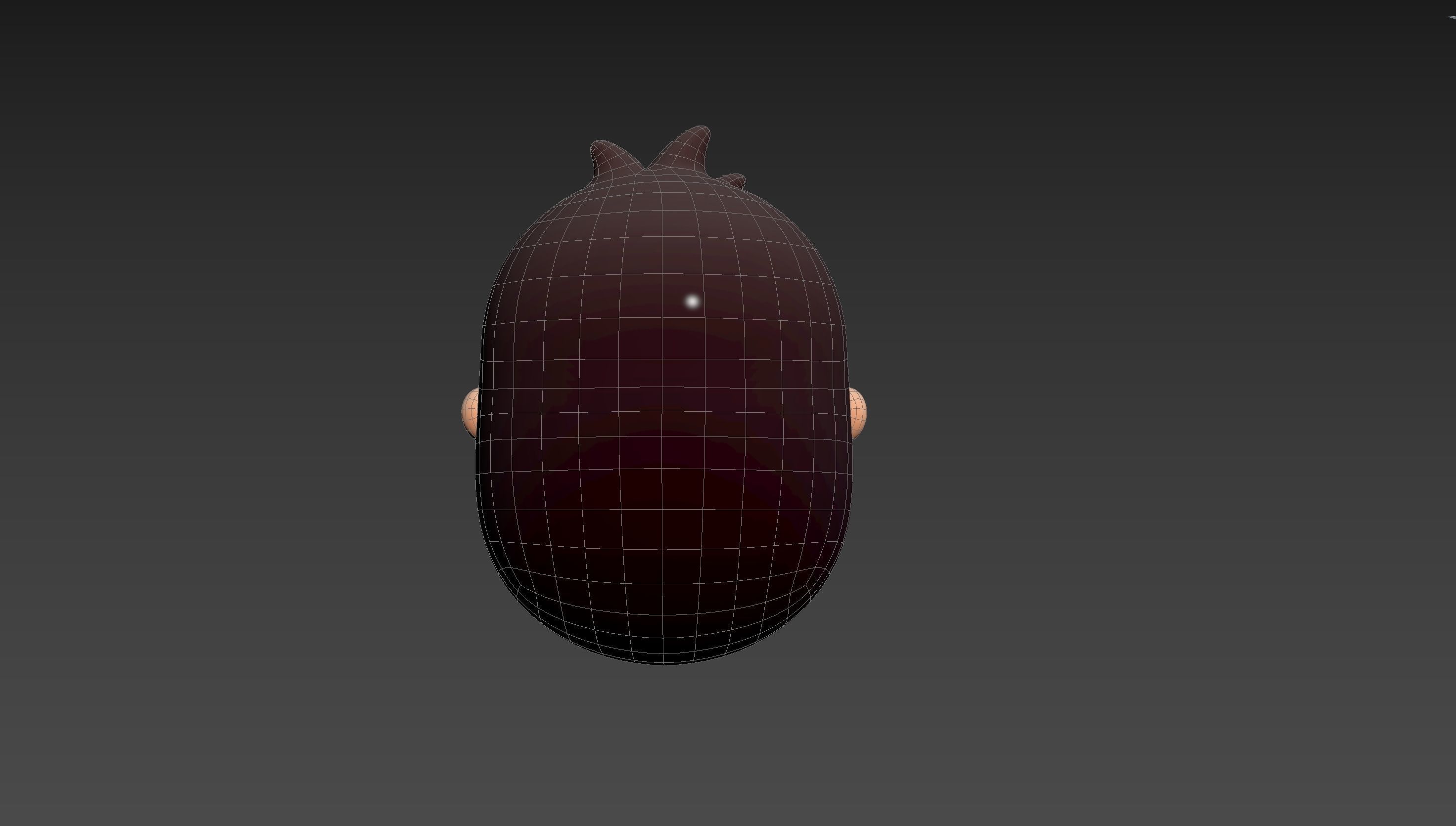 Prop238 Gorilla Head 3D model_21