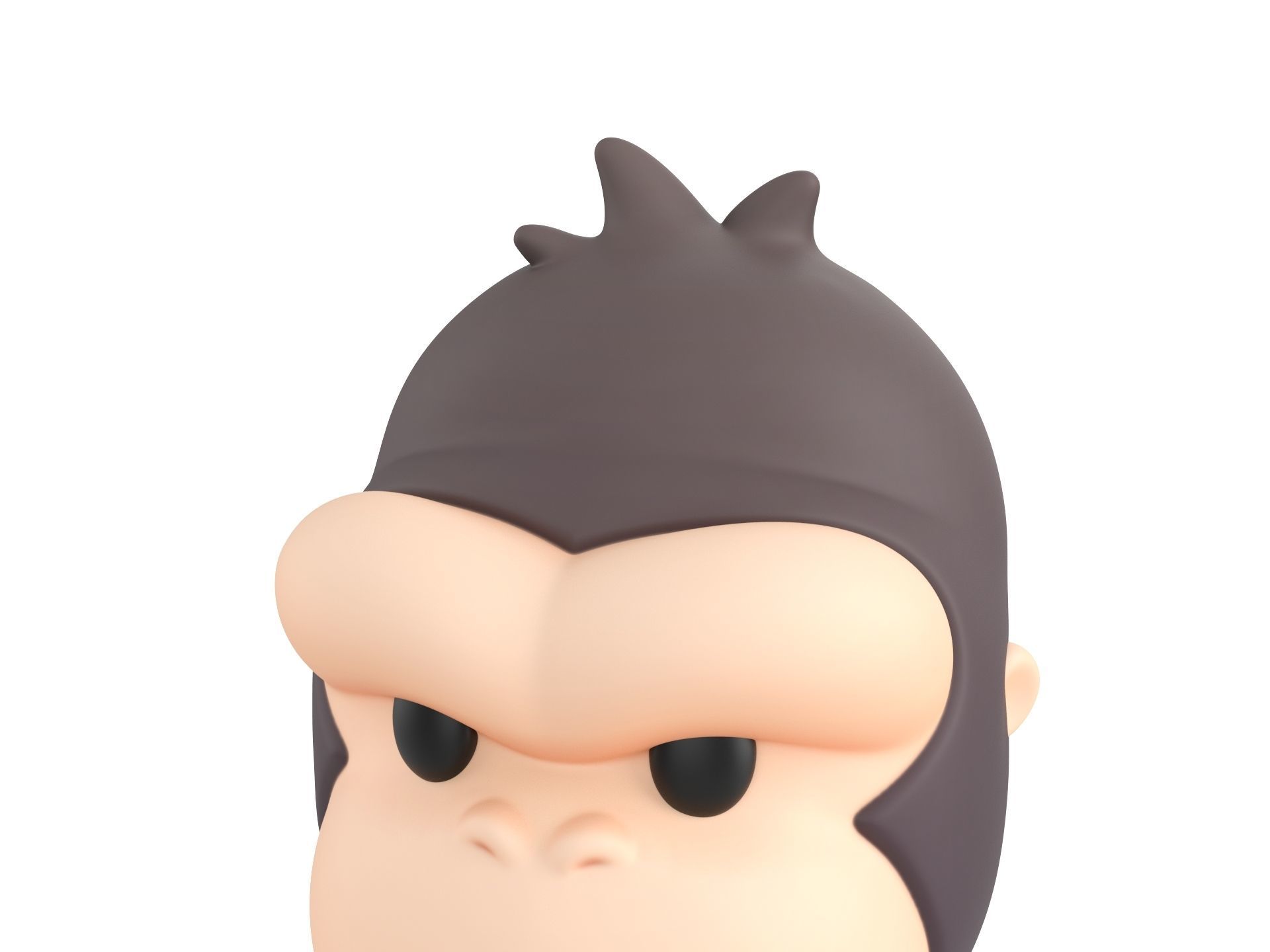 Prop238 Gorilla Head 3D model_9