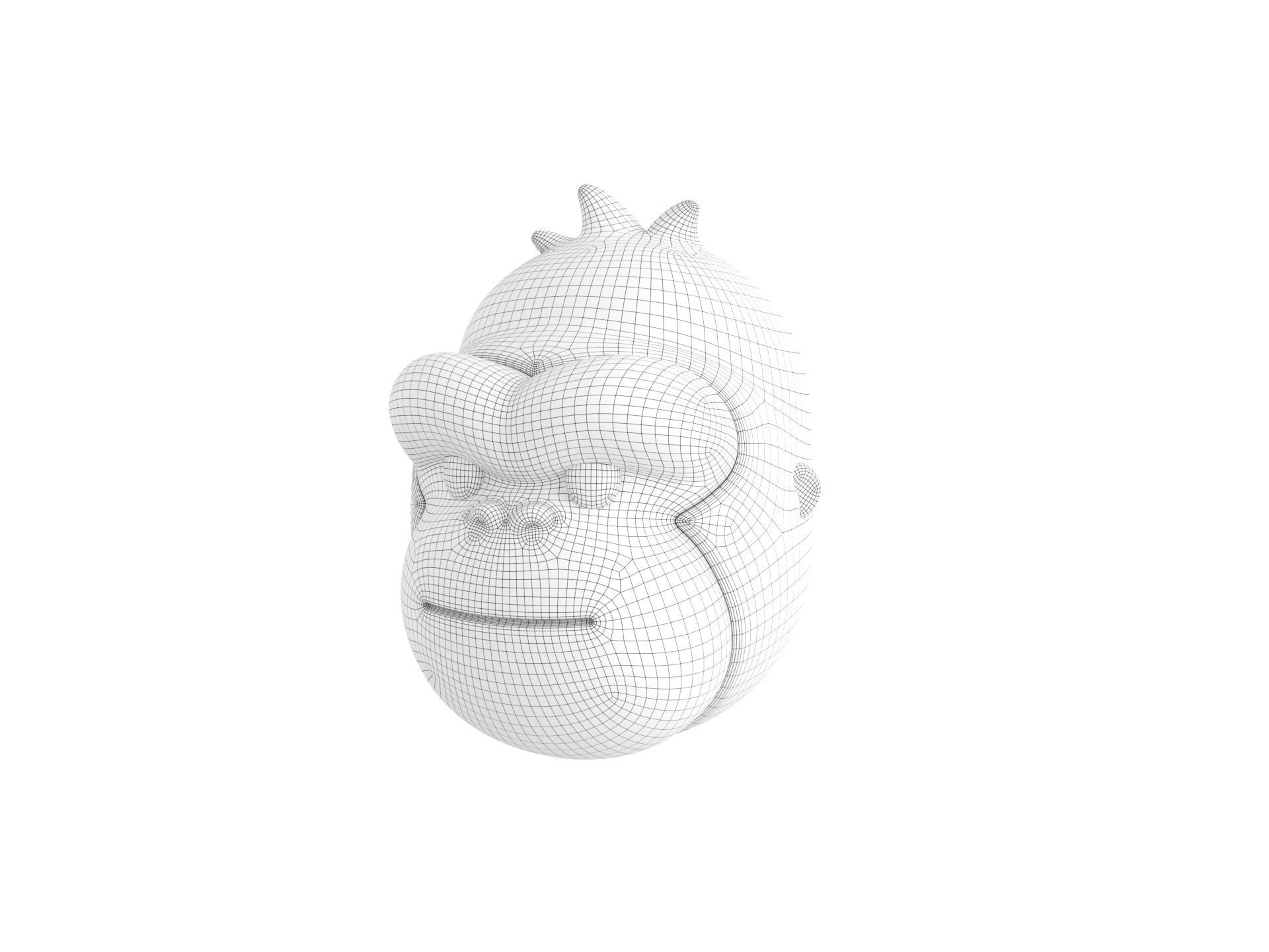 Prop238 Gorilla Head 3D model_34