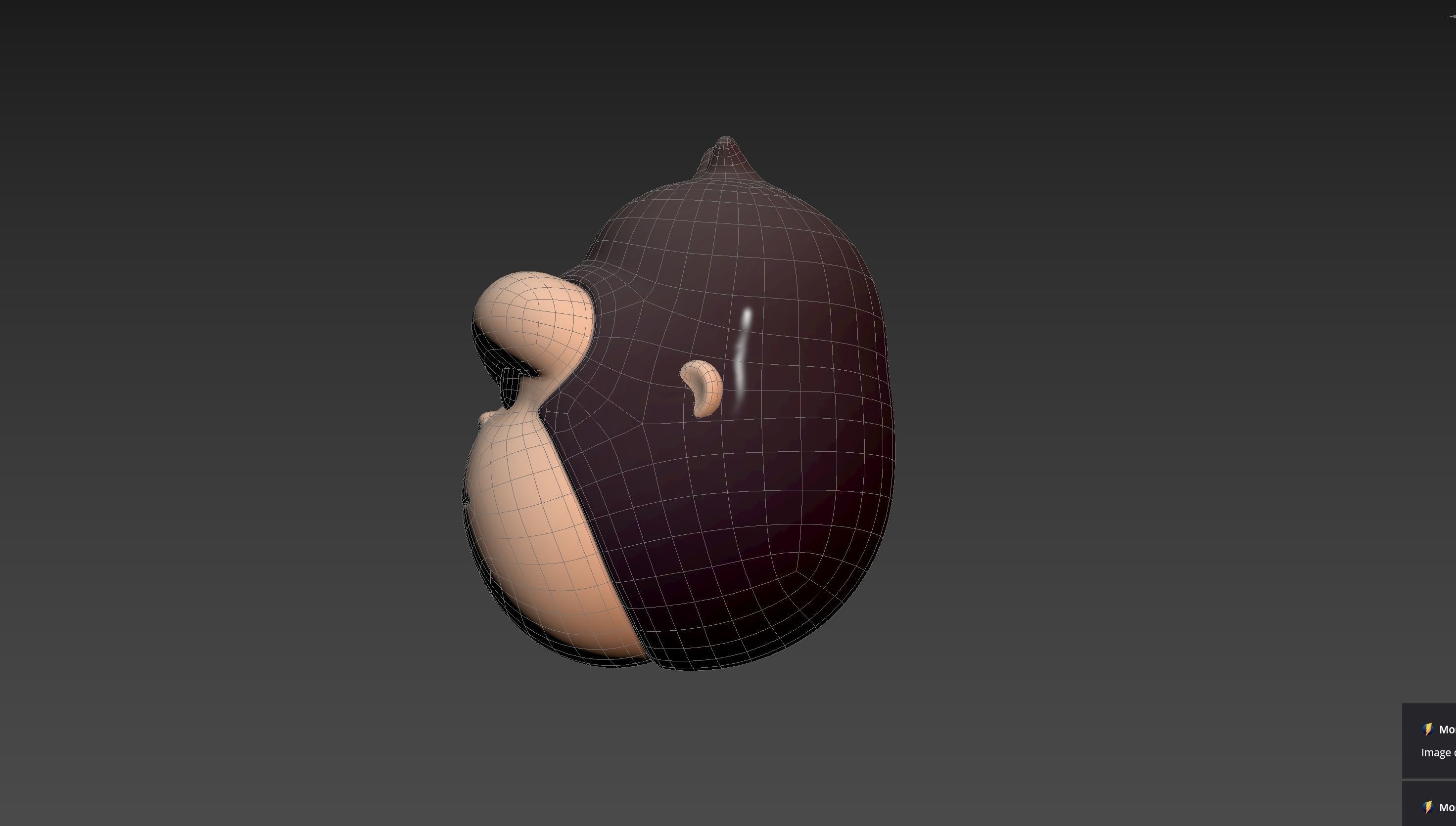 Prop238 Gorilla Head 3D model_26