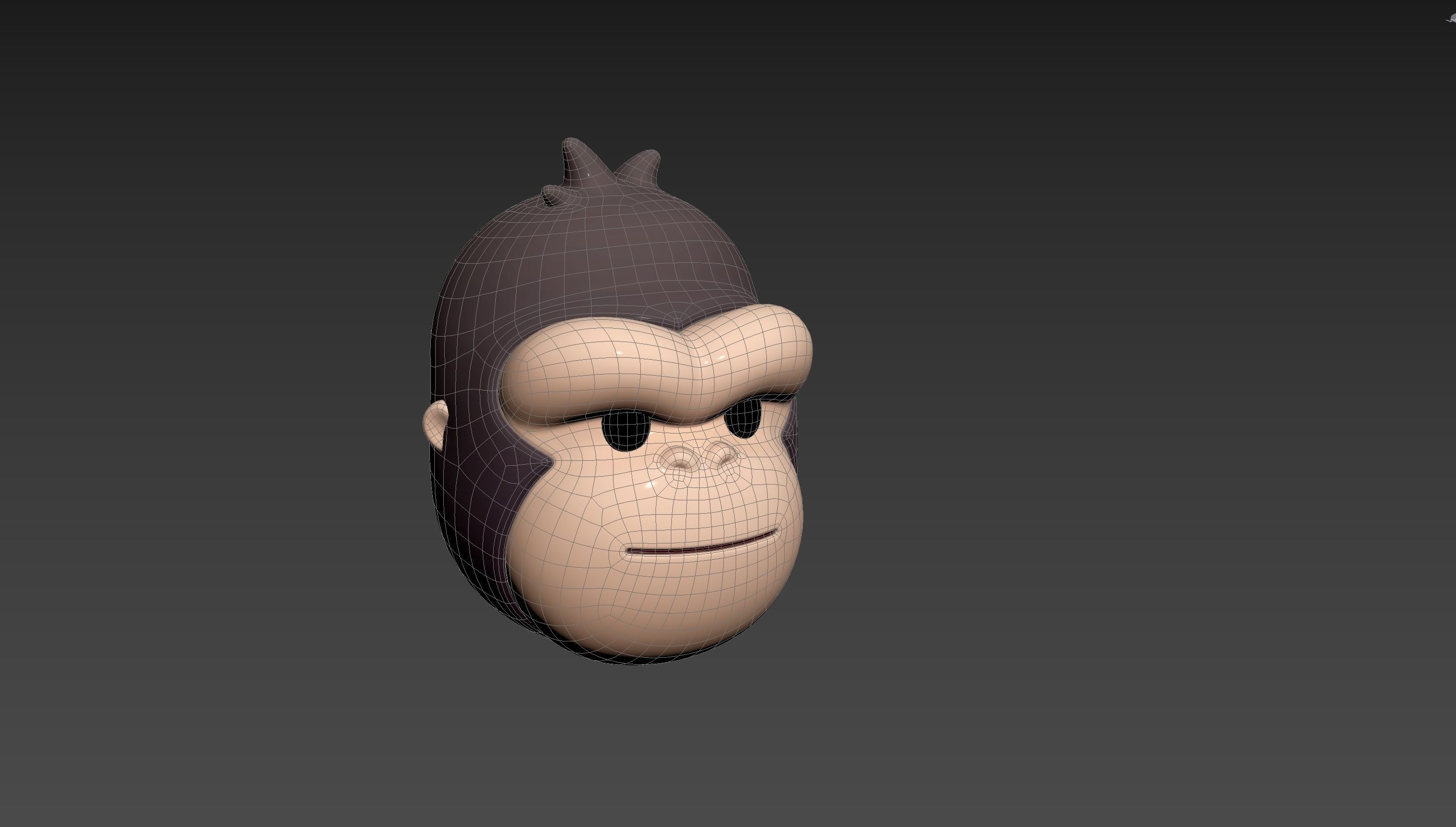 Prop238 Gorilla Head 3D model_14