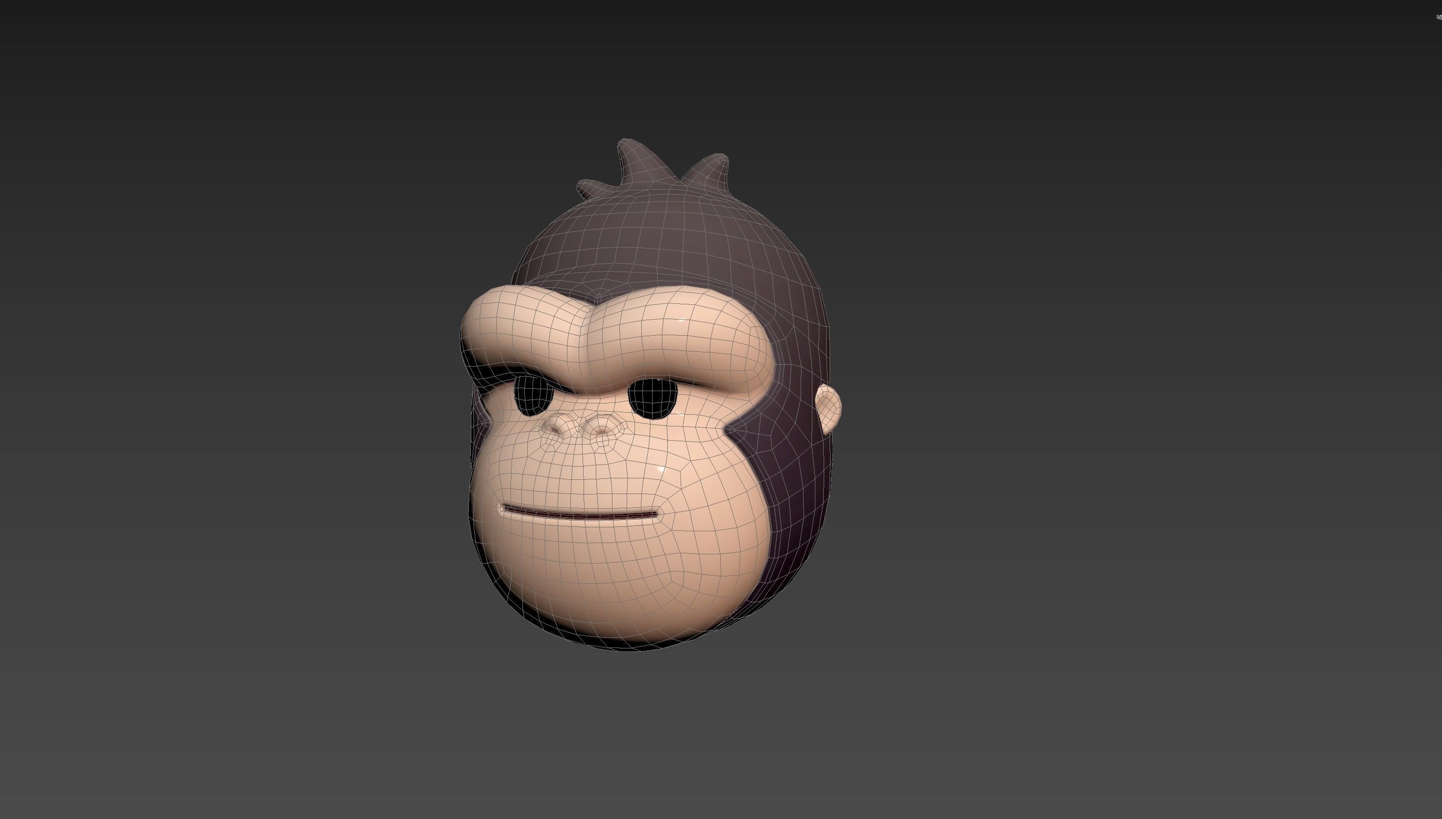 Prop238 Gorilla Head 3D model_11