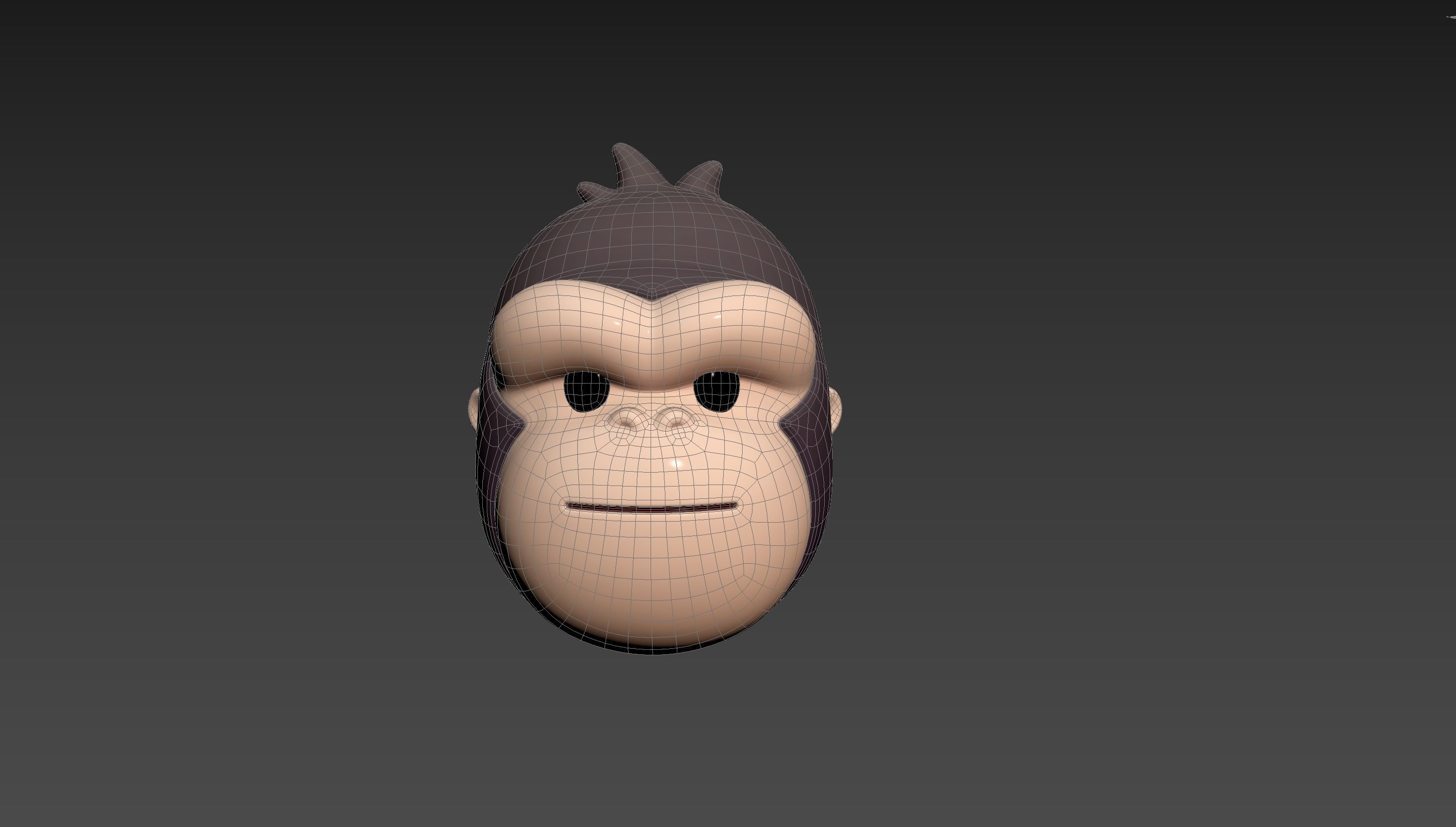 Prop238 Gorilla Head 3D model_13