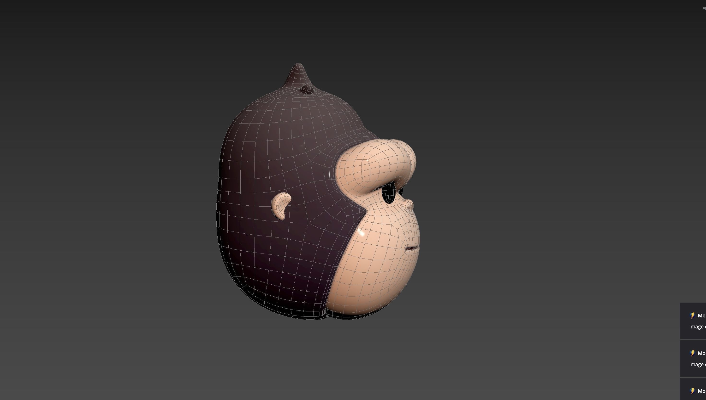 Prop238 Gorilla Head 3D model_18
