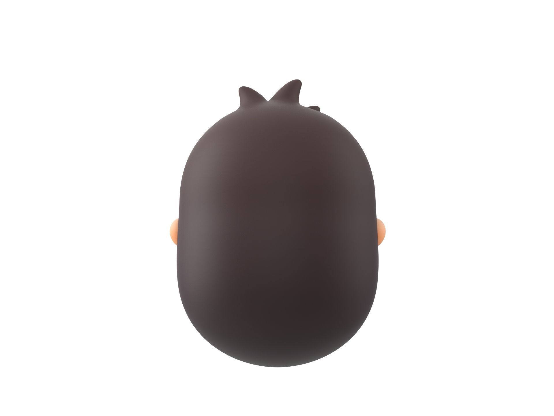 Prop238 Gorilla Head 3D model_5