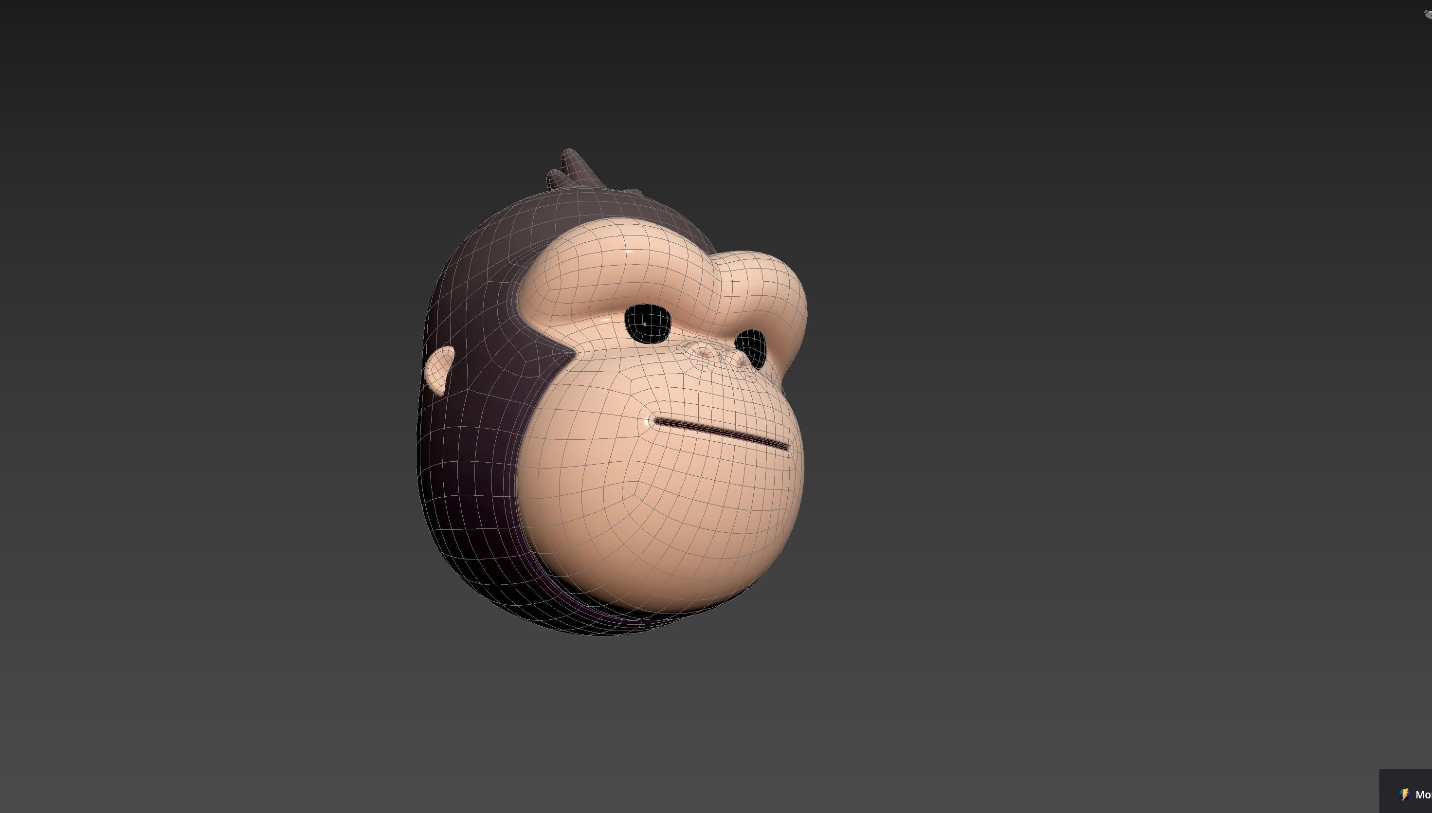Prop238 Gorilla Head 3D model_15