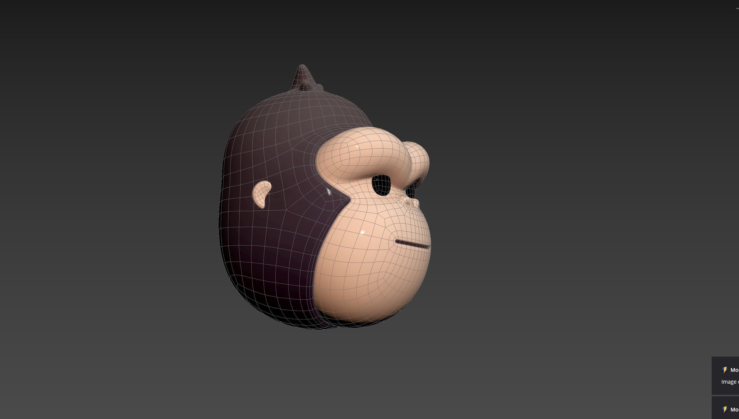 Prop238 Gorilla Head 3D model_16