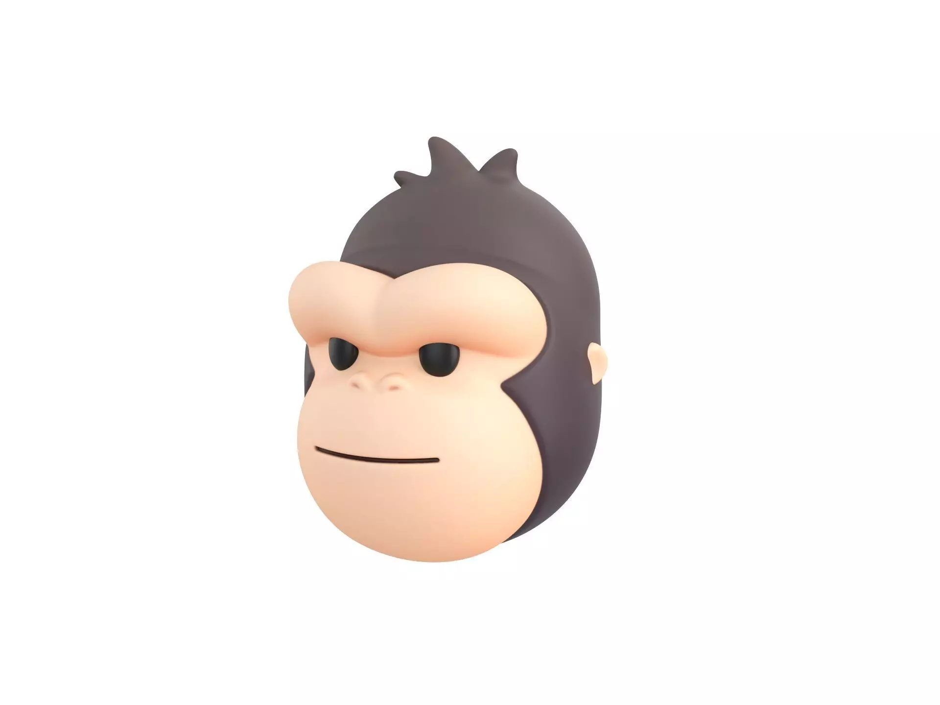 Prop238 Gorilla Head 3D model_0