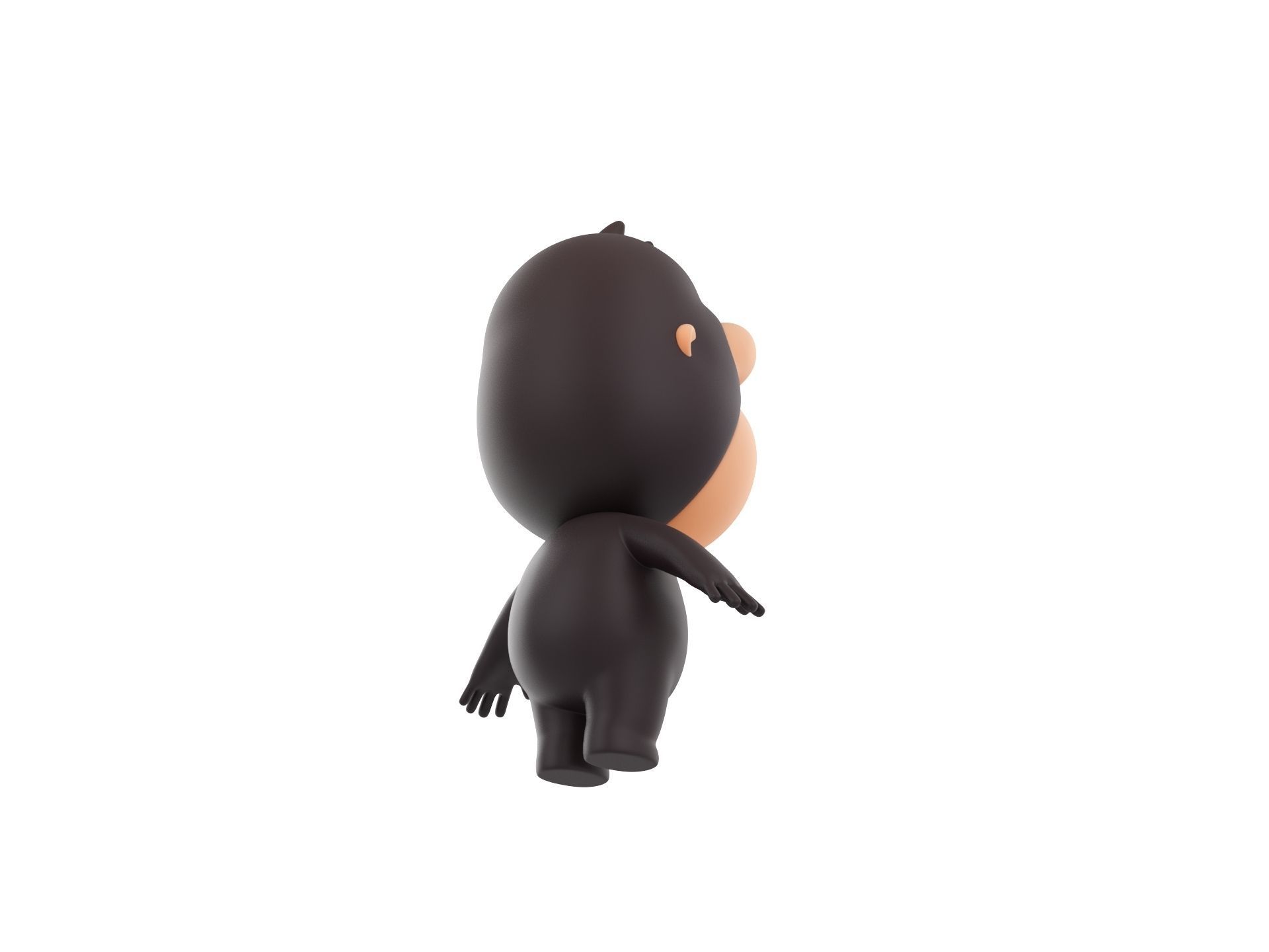 Character238 Gorilla 3D model_4